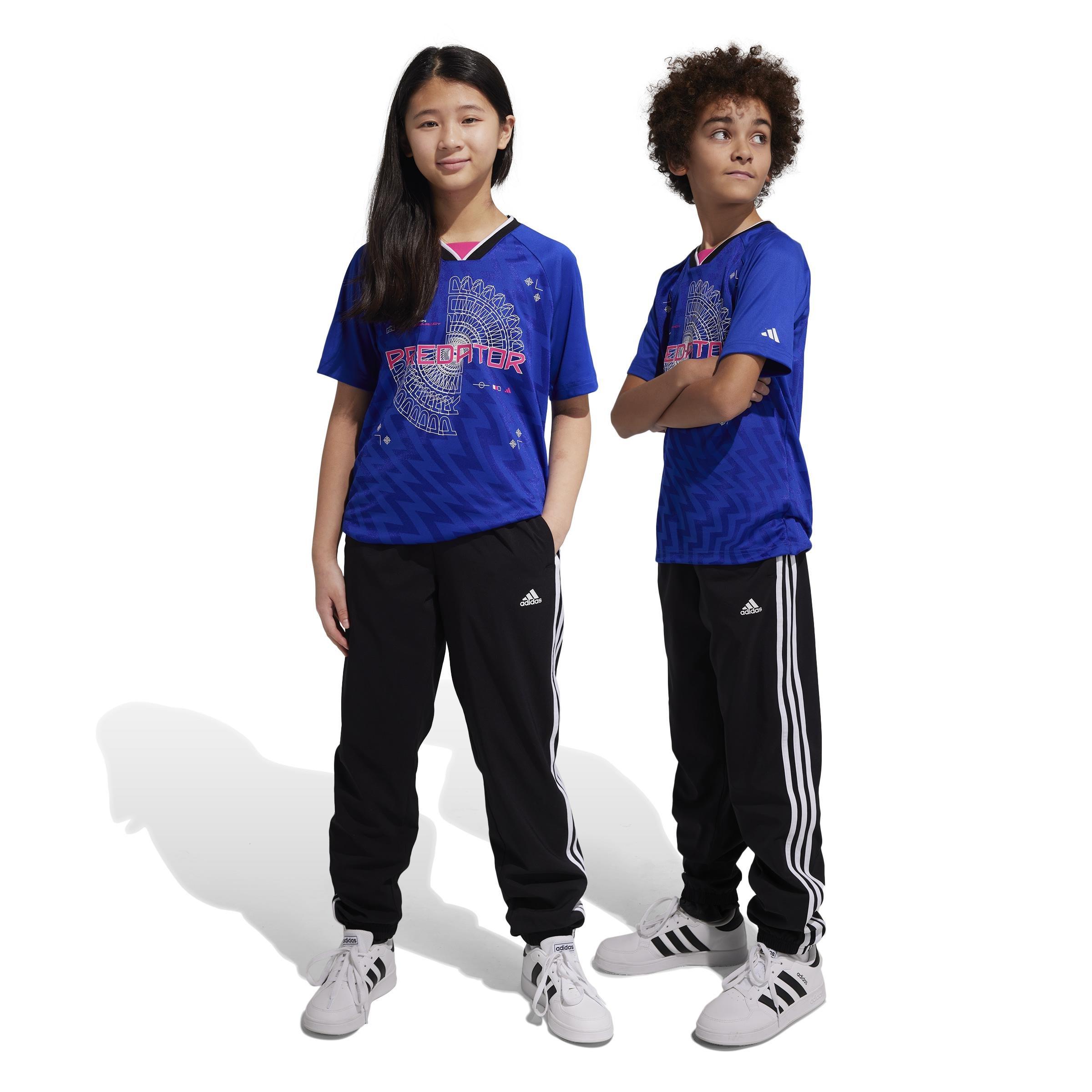 Unisex Kids Essentials 3-Stripes Woven Tracksuit Bottoms, Black, , large image number 10