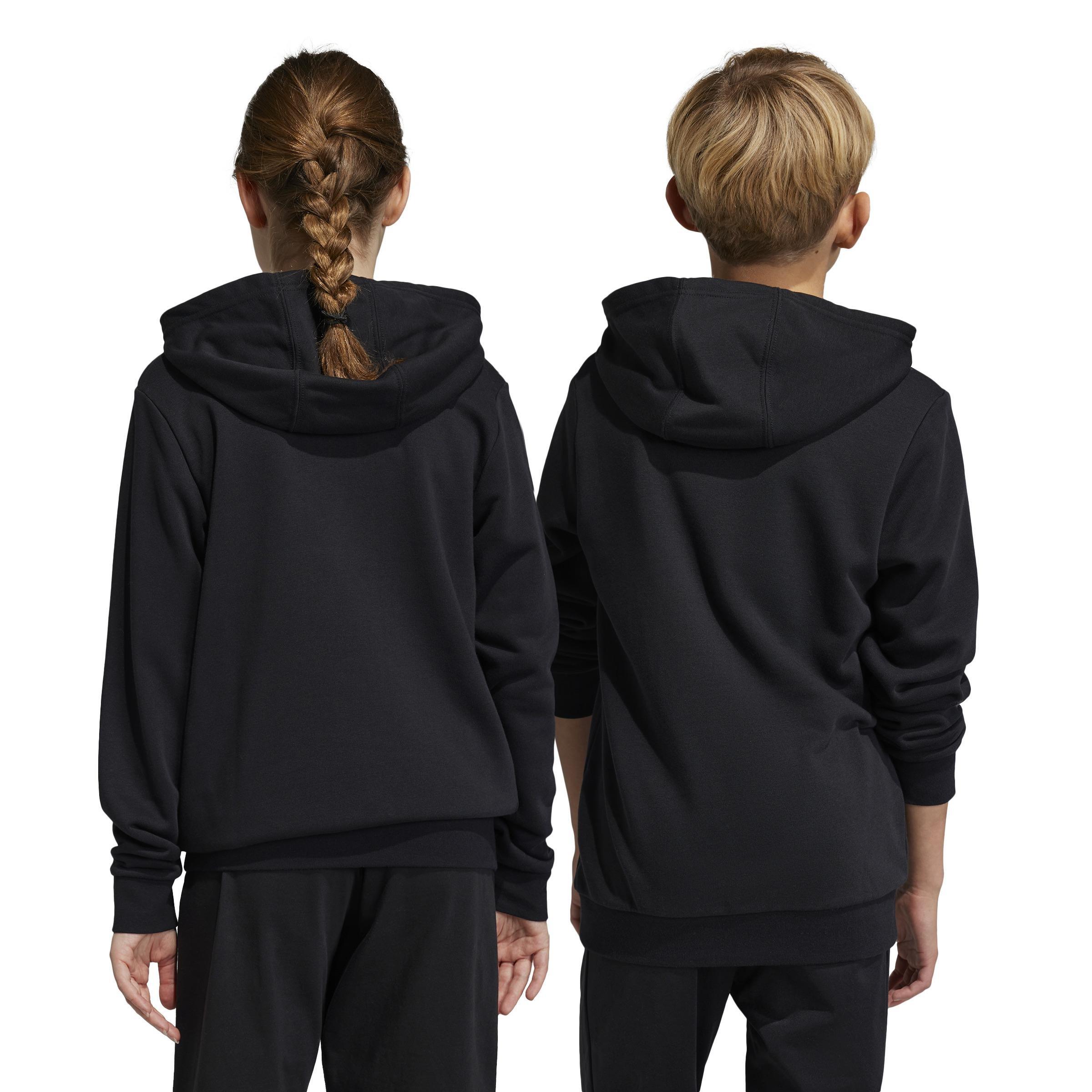 Kids Unisex Big Logo Essentials Cotton Hoodie, Black, A901_ONE, large image number 3