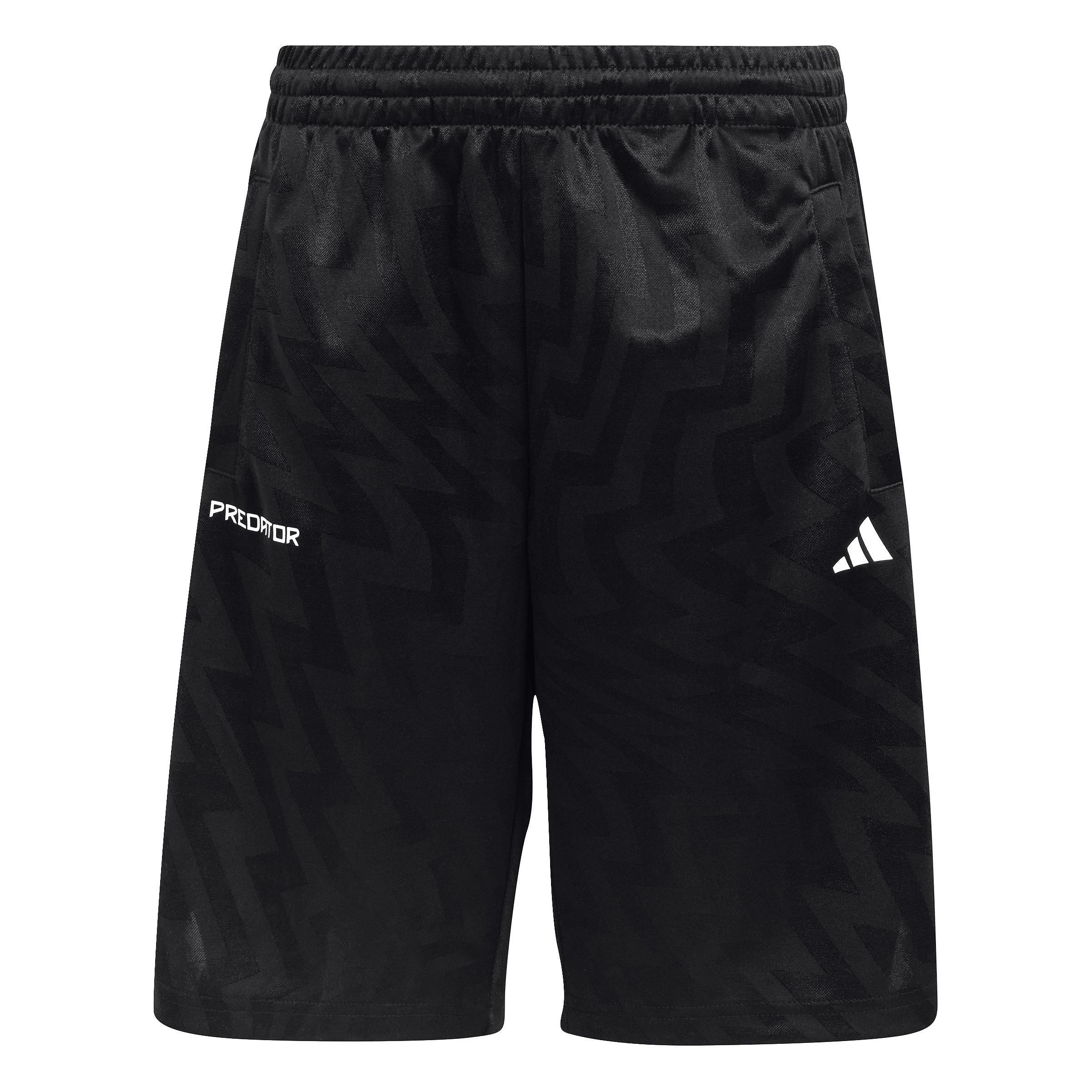 Unisex Kids Football-Inspired Predator Shorts, Black, A901_ONE, large image number 1