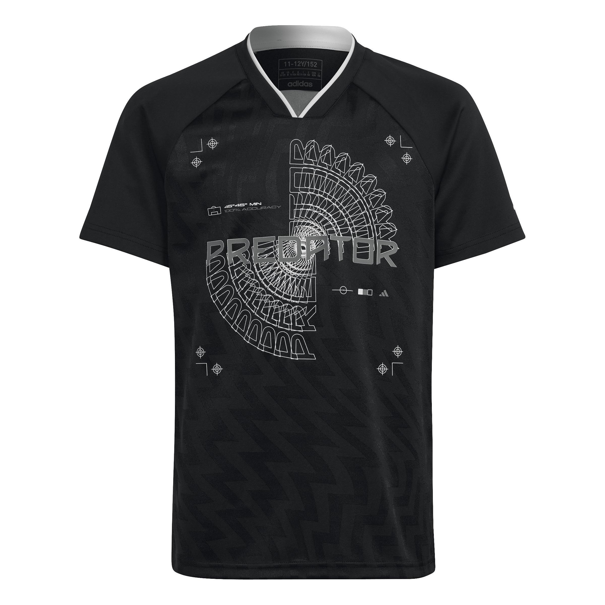 Unisex Kids Football-Inspired Predator Jersey, Black, A901_ONE, large image number 0