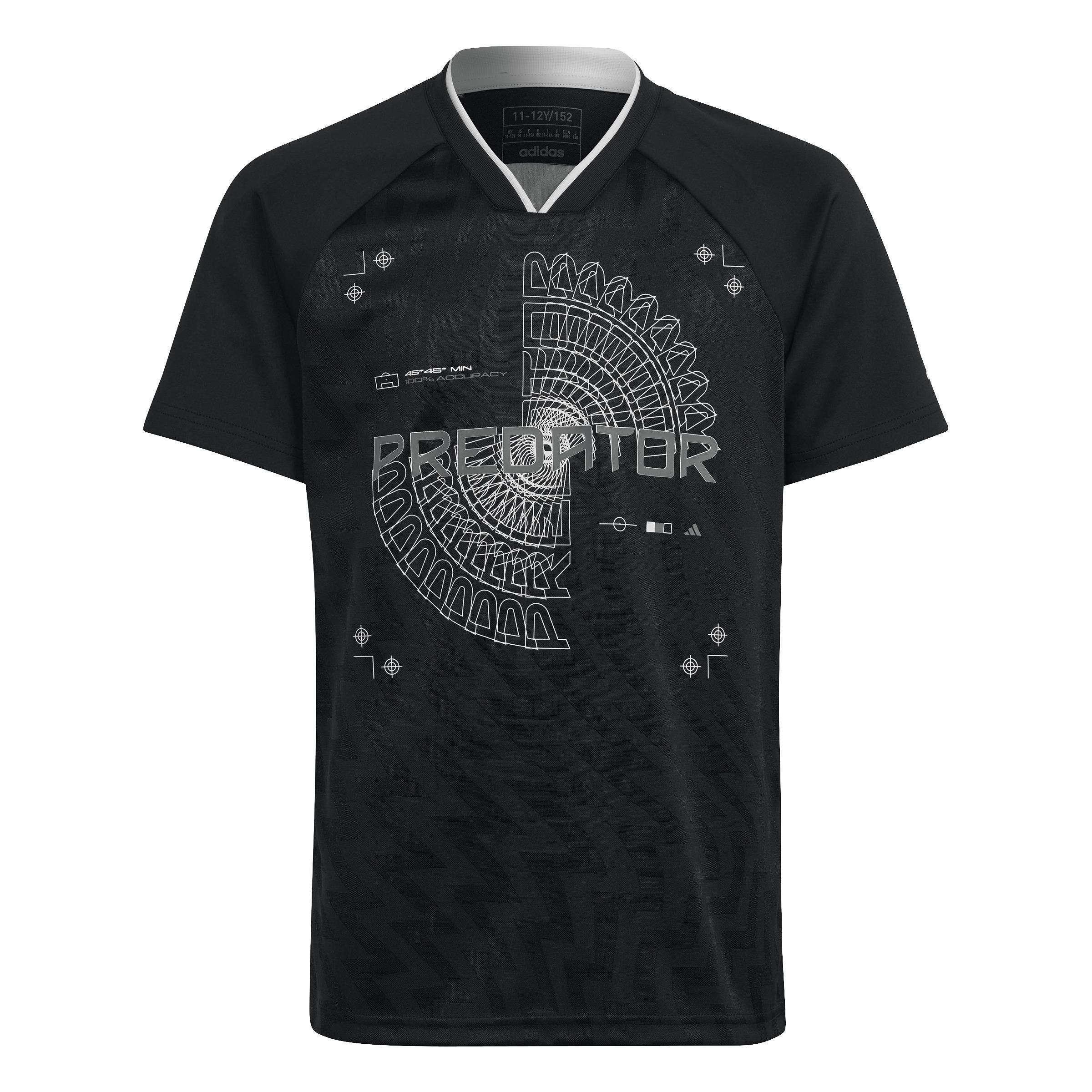 Unisex Kids Football-Inspired Predator Jersey, Black, A901_ONE, large image number 1