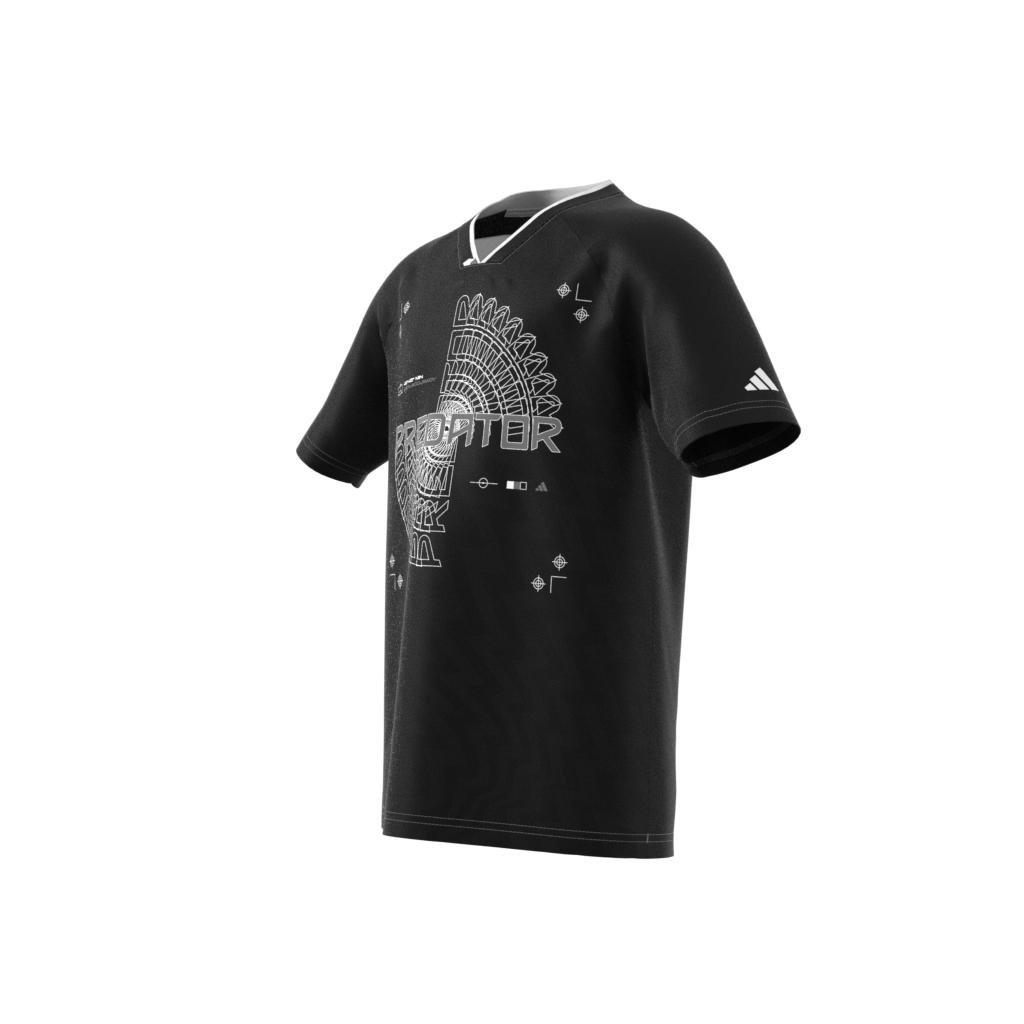 Unisex Kids Football-Inspired Predator Jersey, Black, A901_ONE, large image number 13