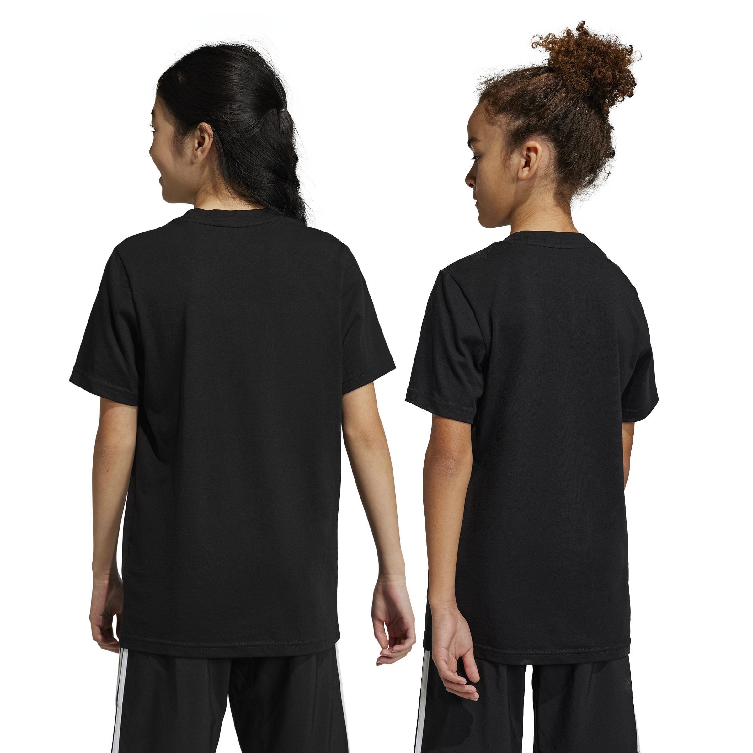 Unisex Kids Essentials Small Logo Cotton T-Shirt, Black, A901_ONE, medium