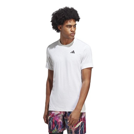 Men Tennis Freelift T-Shirt, White, A901_ONE, large image number 0