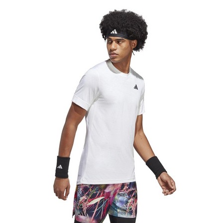 Men Tennis Freelift T-Shirt, White, A901_ONE, large image number 1