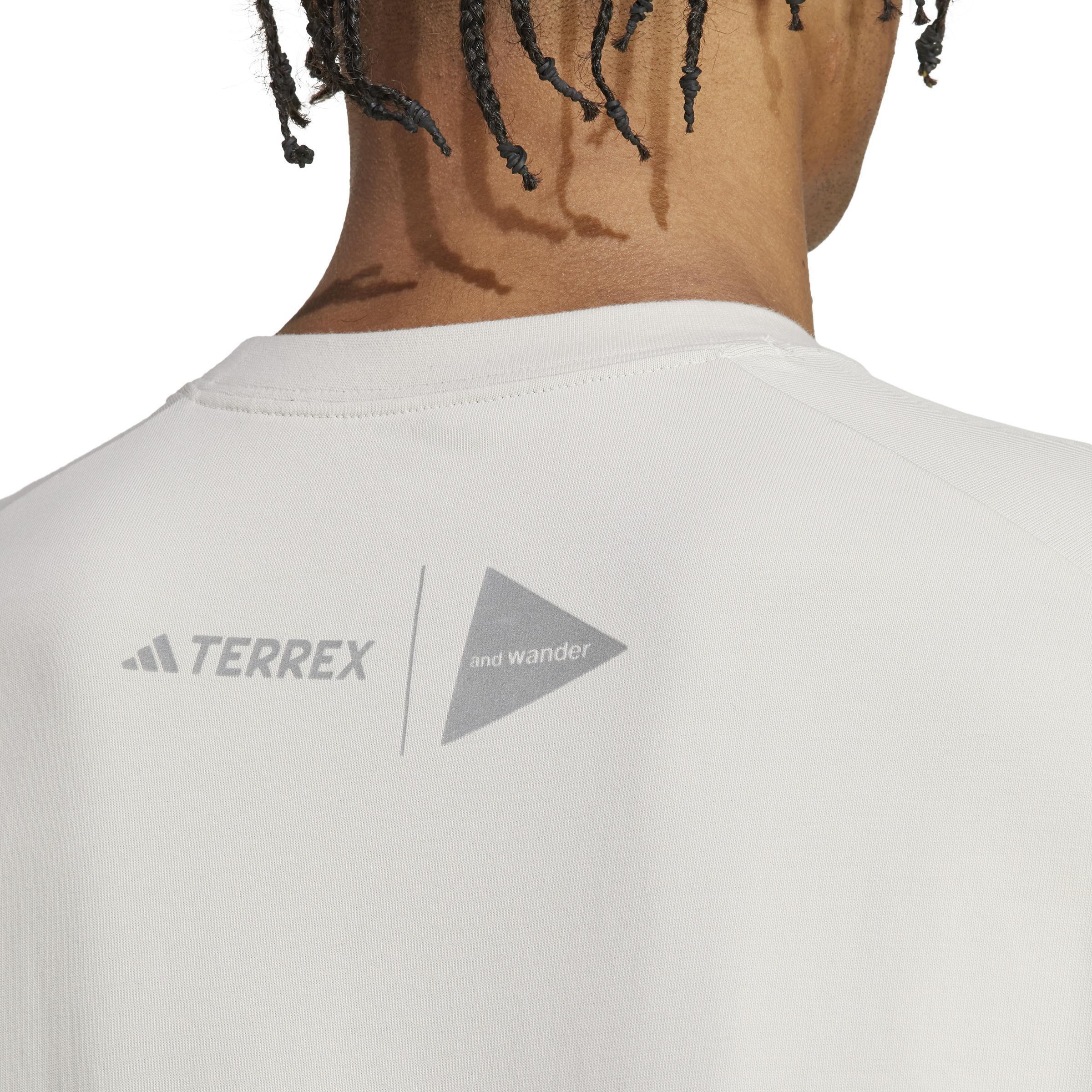 Unisex Terrex + And Wander Graphic T-Shirt (Gender Neutral), Beige, A901_ONE, large image number 5