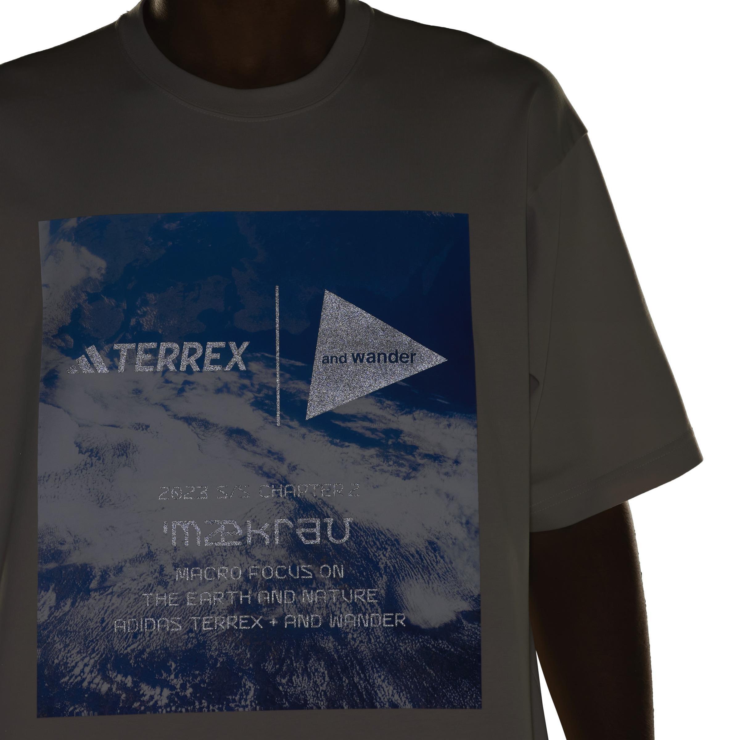 Unisex Terrex + And Wander Graphic T-Shirt (Gender Neutral), Beige, A901_ONE, large image number 6