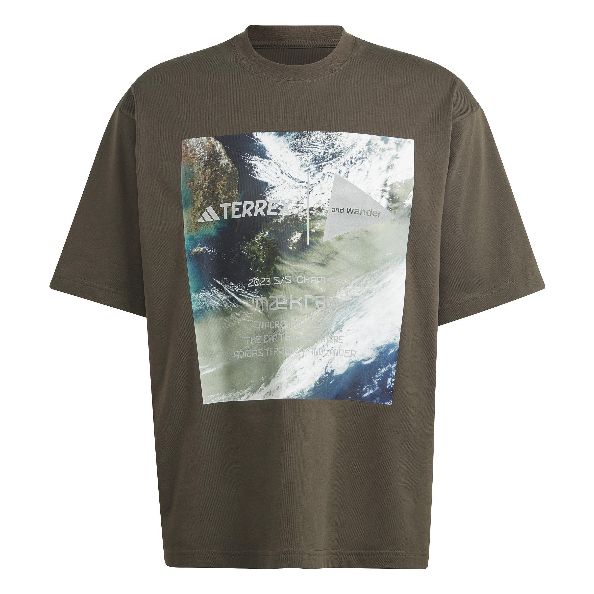 Unisex Terrex + And Wander Graphic T-Shirt (Gender Neutral), Green, A901_ONE, large image number 0