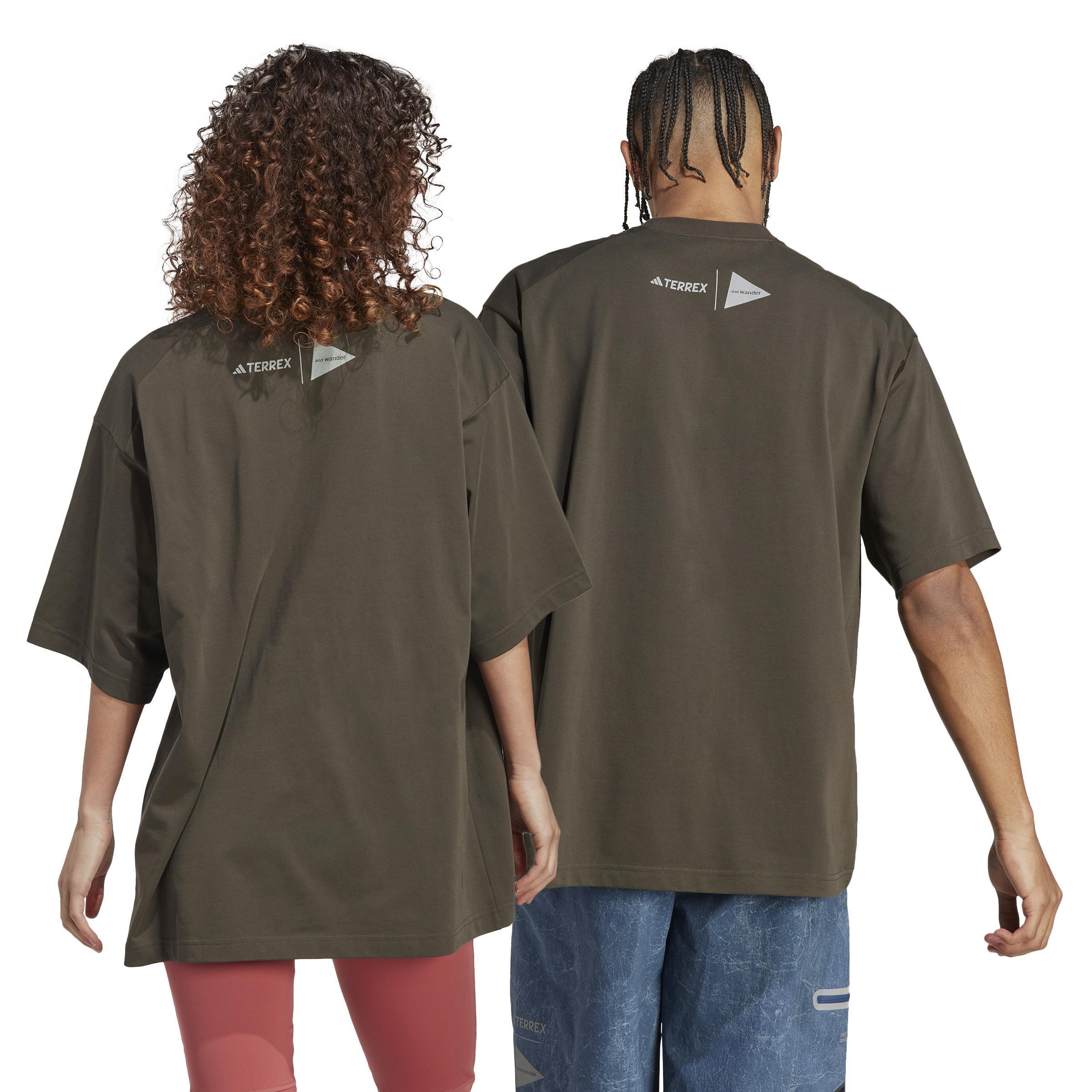 Unisex Terrex + And Wander Graphic T-Shirt (Gender Neutral), Green, A901_ONE, large image number 3