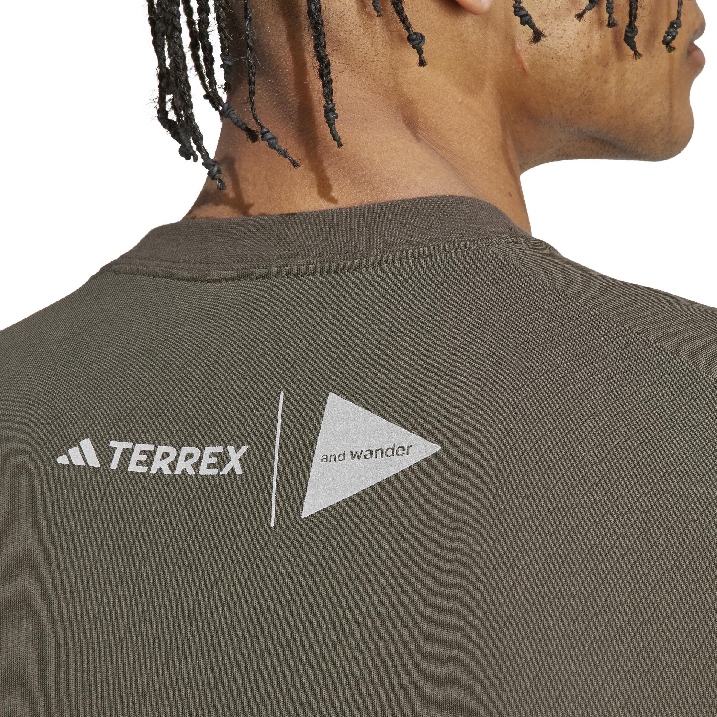 Unisex Terrex + And Wander Graphic T-Shirt (Gender Neutral), Green, A901_ONE, large image number 5