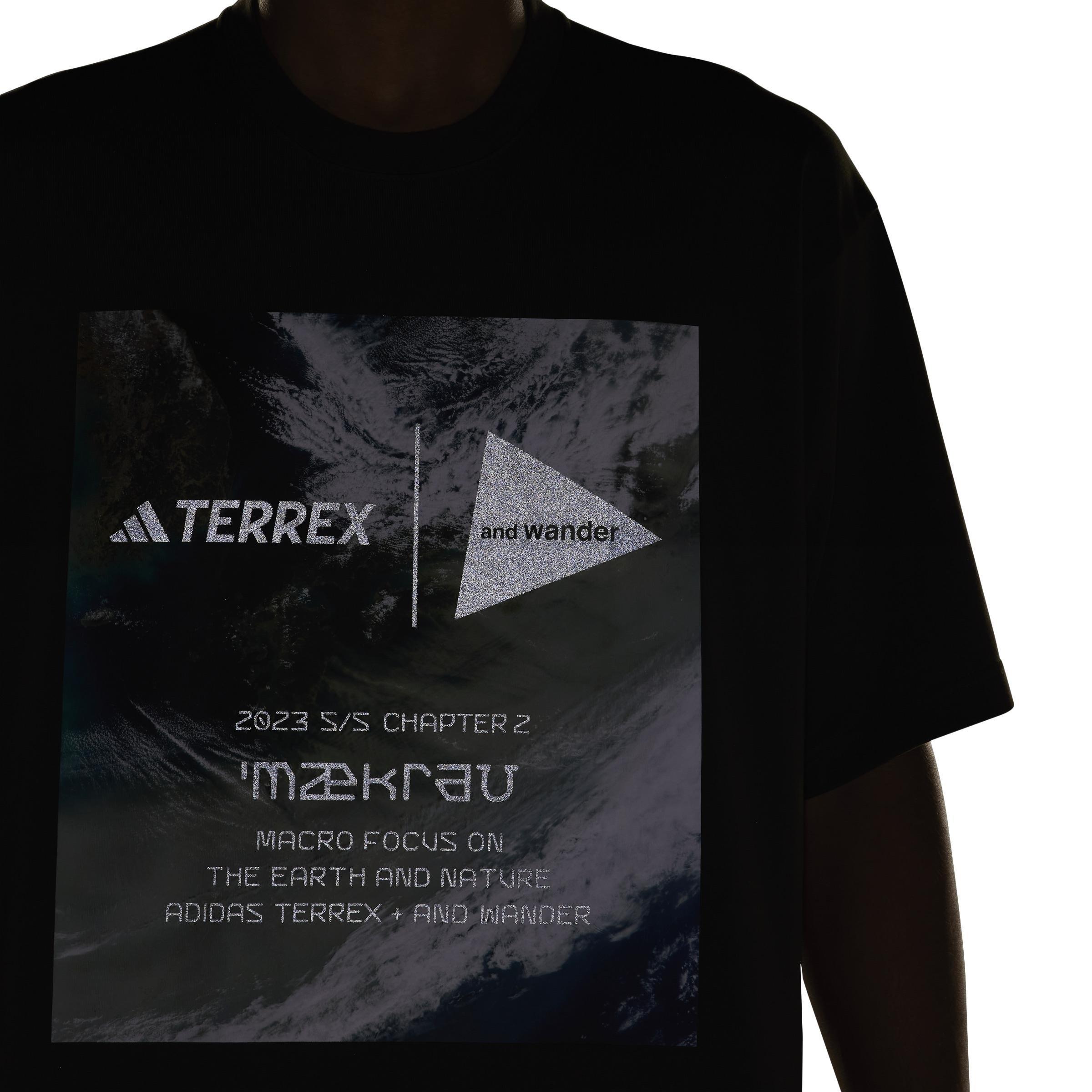 Unisex Terrex + And Wander Graphic T-Shirt (Gender Neutral), Green, A901_ONE, large image number 6