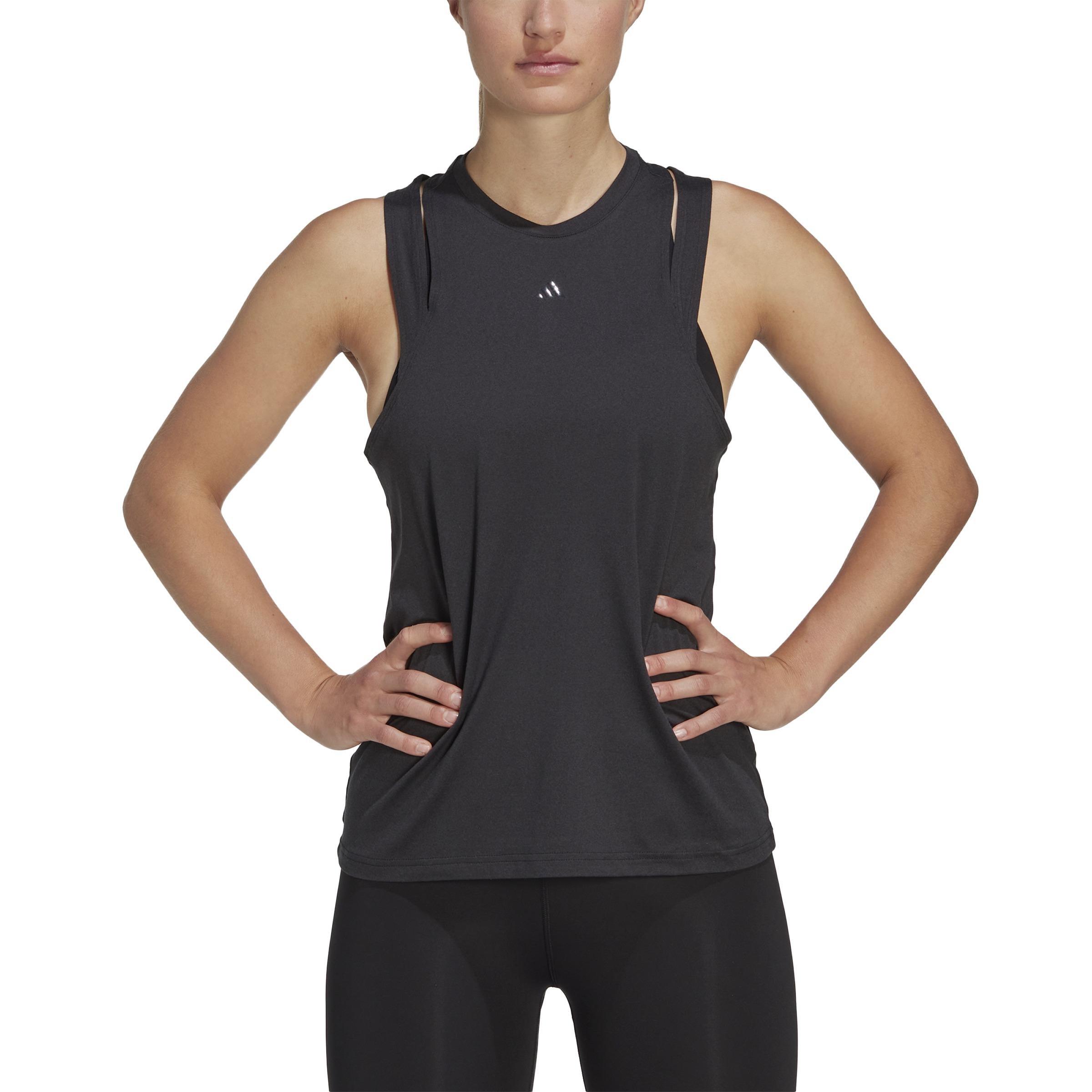 Aeroready Train Essentials 3 Bar Logo Tank Top, Black, A901_ONE, large image number 0
