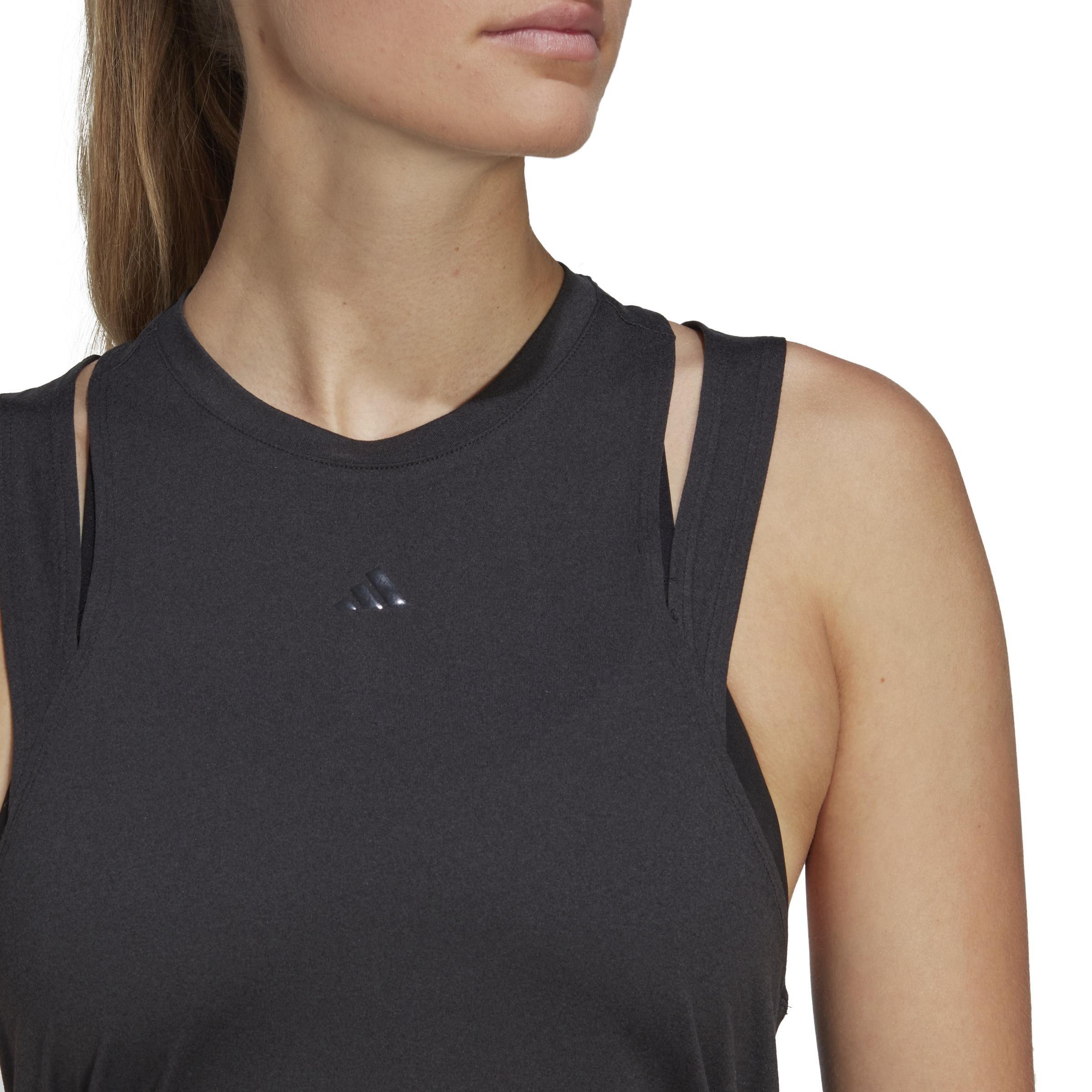 Aeroready Train Essentials 3 Bar Logo Tank Top, Black, A901_ONE, large image number 4