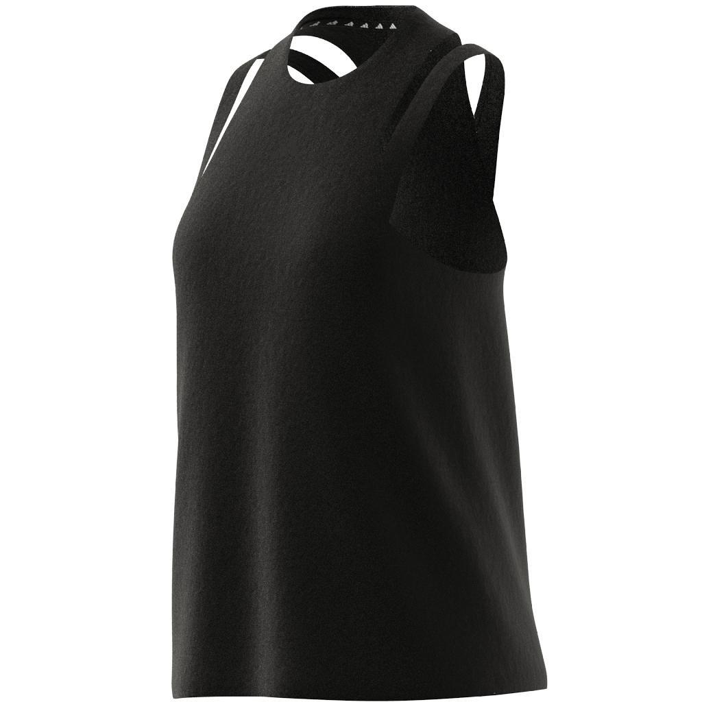 Aeroready Train Essentials 3 Bar Logo Tank Top, Black, A901_ONE, large image number 8