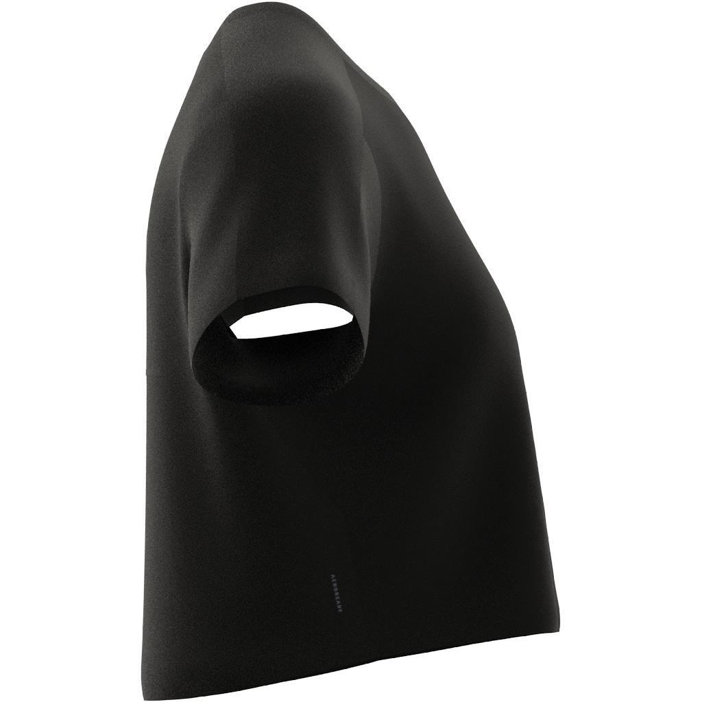 Aeroready Train Essentials 3 Bar Logo Crop T-Shirt, Black, A901_ONE, large image number 2