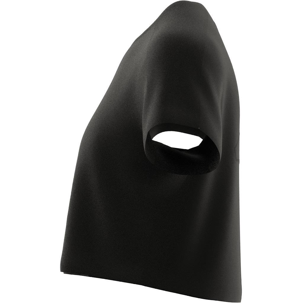 Aeroready Train Essentials 3 Bar Logo Crop T-Shirt, Black, A901_ONE, large image number 7