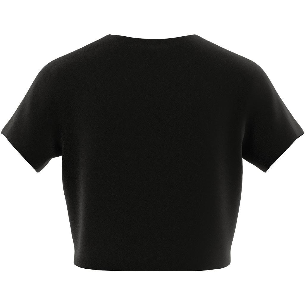 Aeroready Train Essentials 3 Bar Logo Crop T-Shirt, Black, A901_ONE, large image number 9