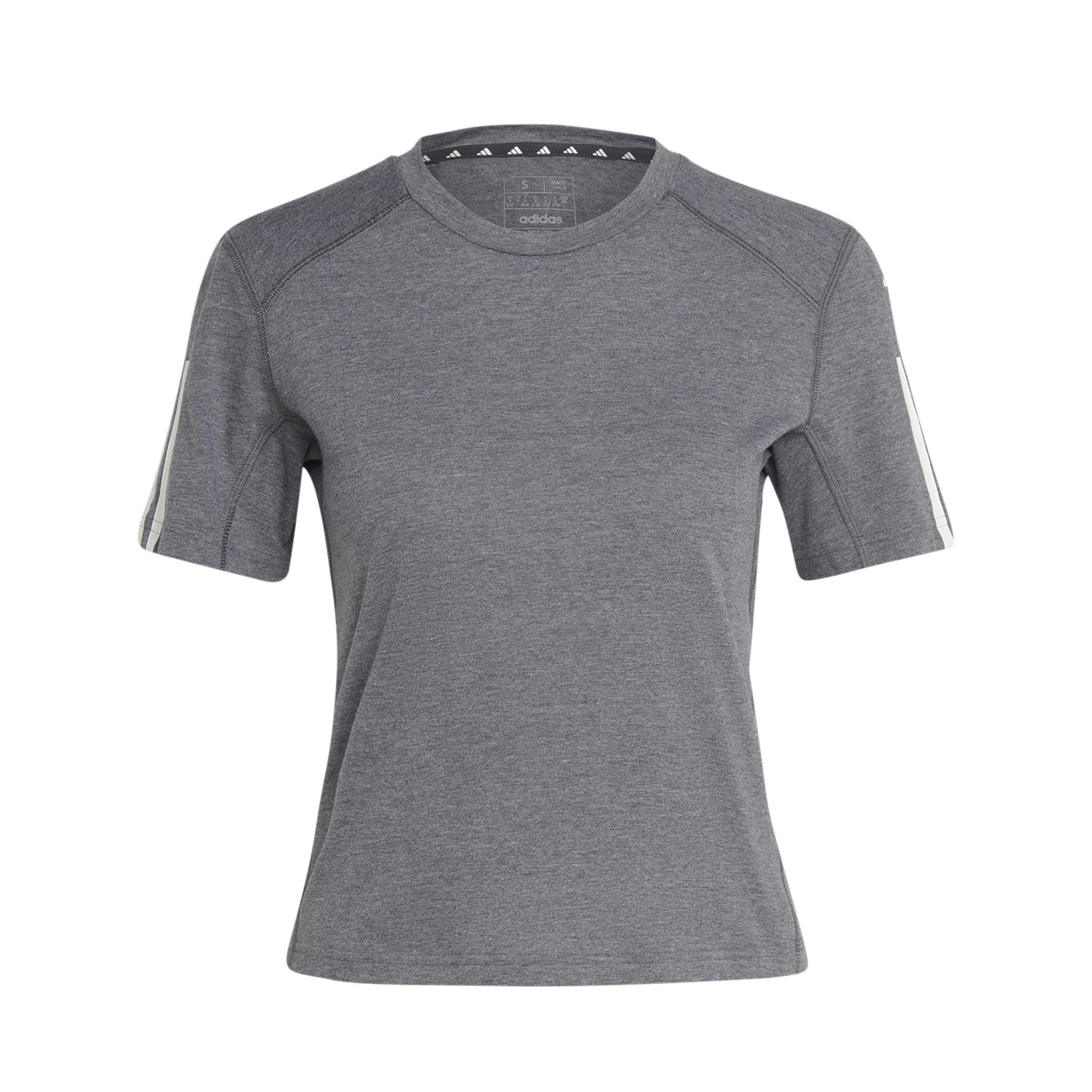 Train Essentials Train Cotton 3-Stripes Crop T-Shirt, Grey, A901_ONE, large image number 1