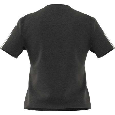 Women Train Essentials Train Cotton 3-Stripes Crop T-Shirt, Grey, A901_ONE, large image number 8