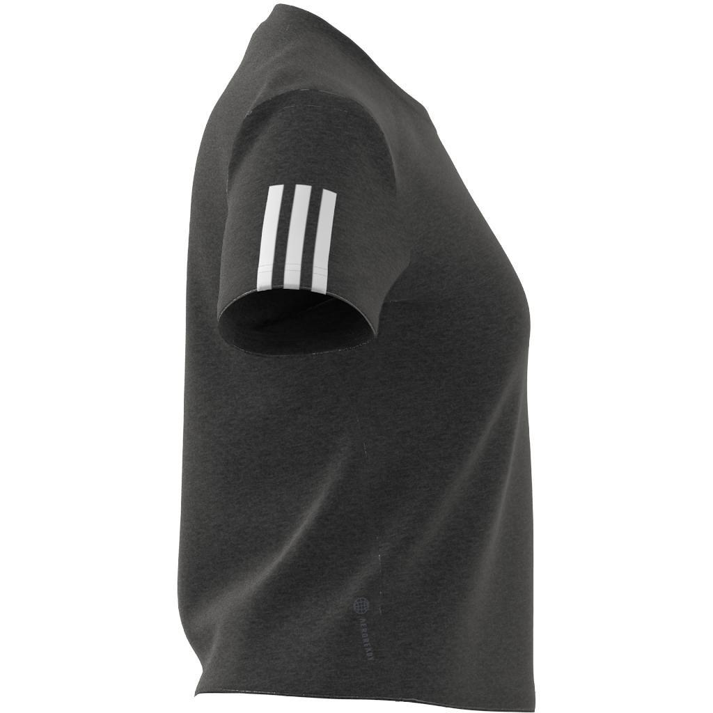 Train Essentials Train Cotton 3-Stripes Crop T-Shirt, Grey, A901_ONE, large image number 15