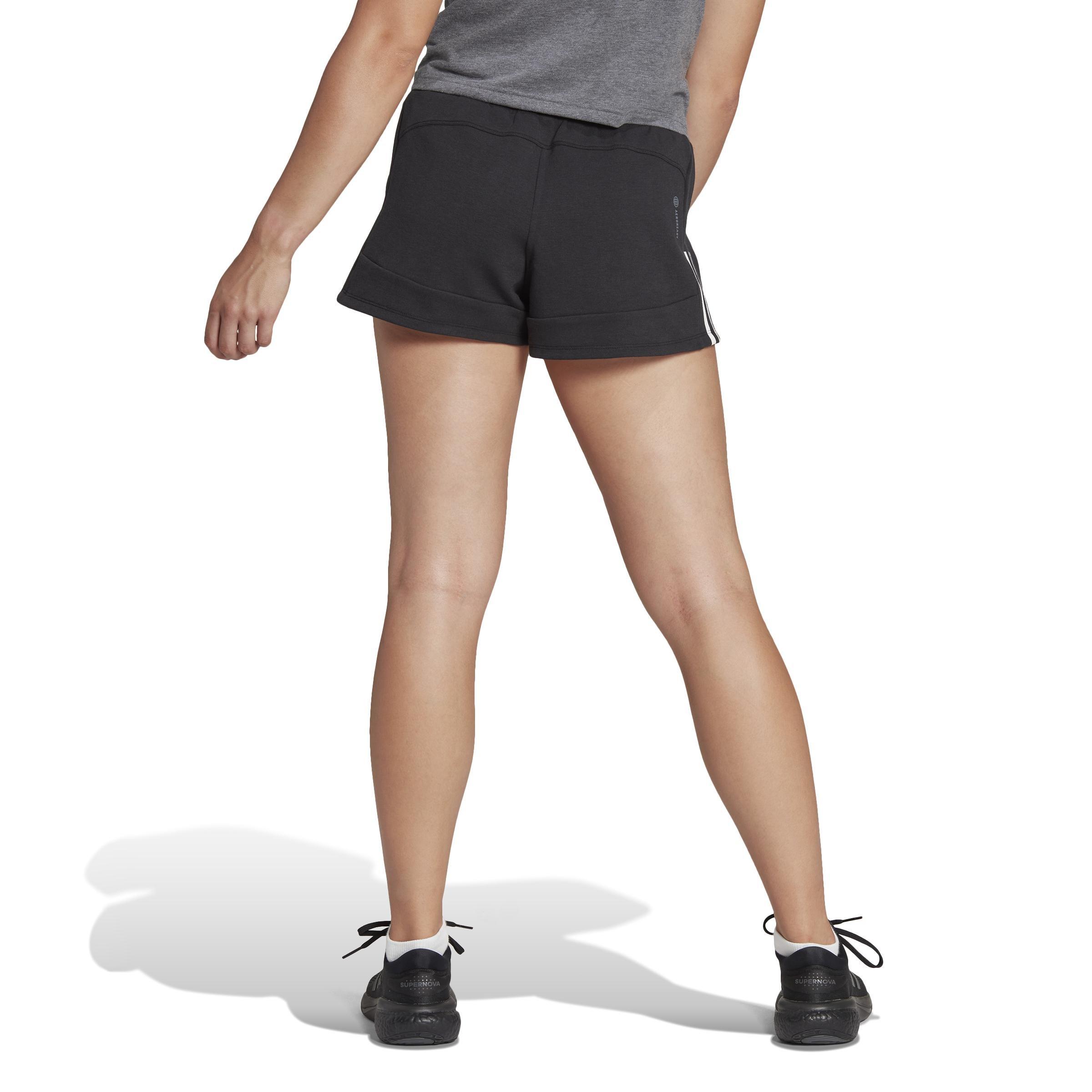 Train Essentials Cotton 3-Stripes Pacer Shorts, Black, A901_ONE, large image number 2