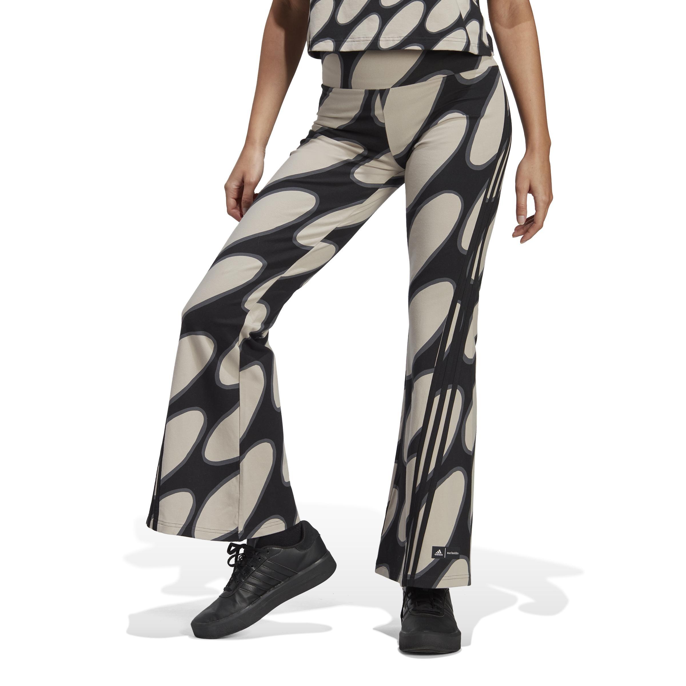 Marimekko Future Icons Flared Leggings, Brown, A901_ONE, large image number 1