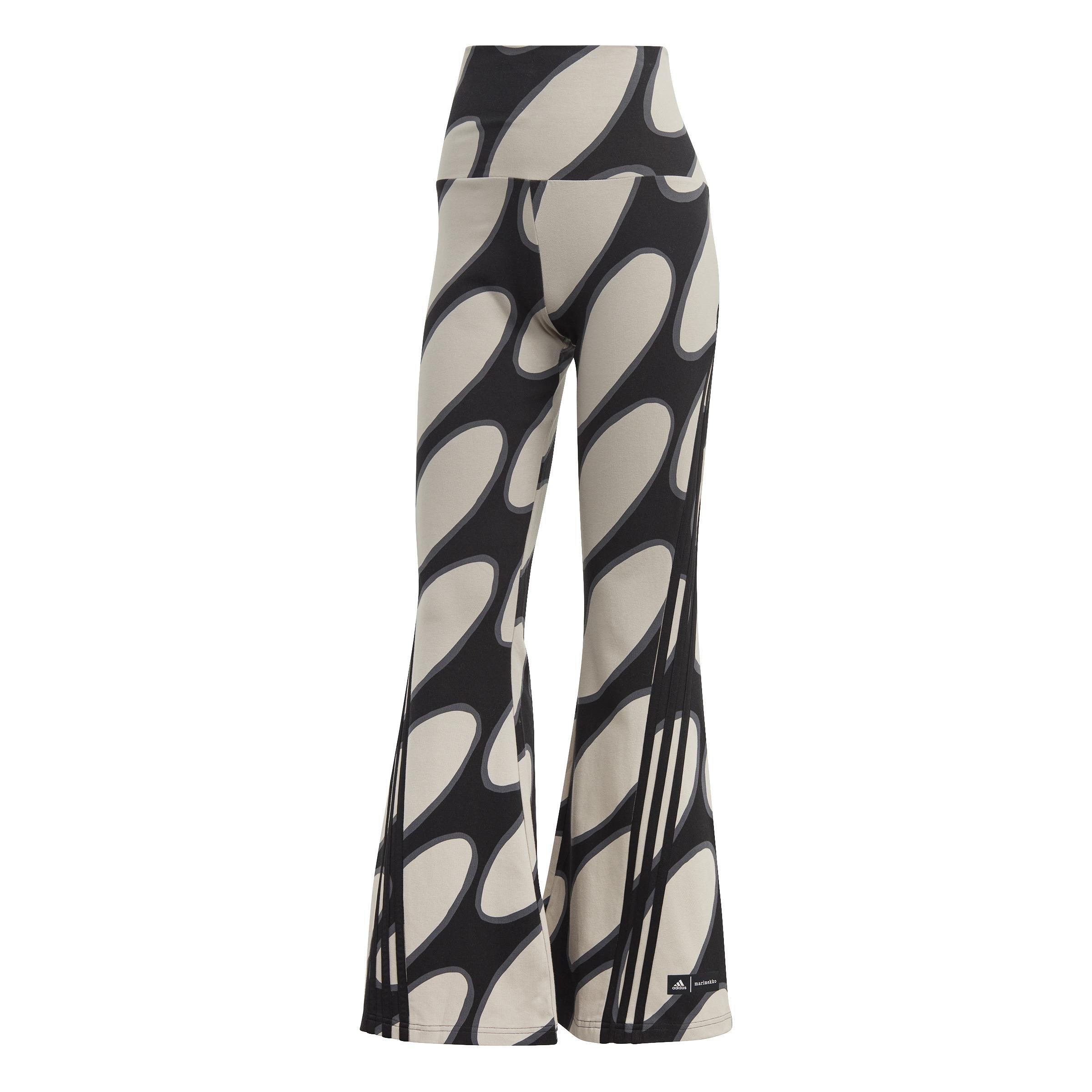 Marimekko Future Icons Flared Leggings, Brown, A901_ONE, large image number 2