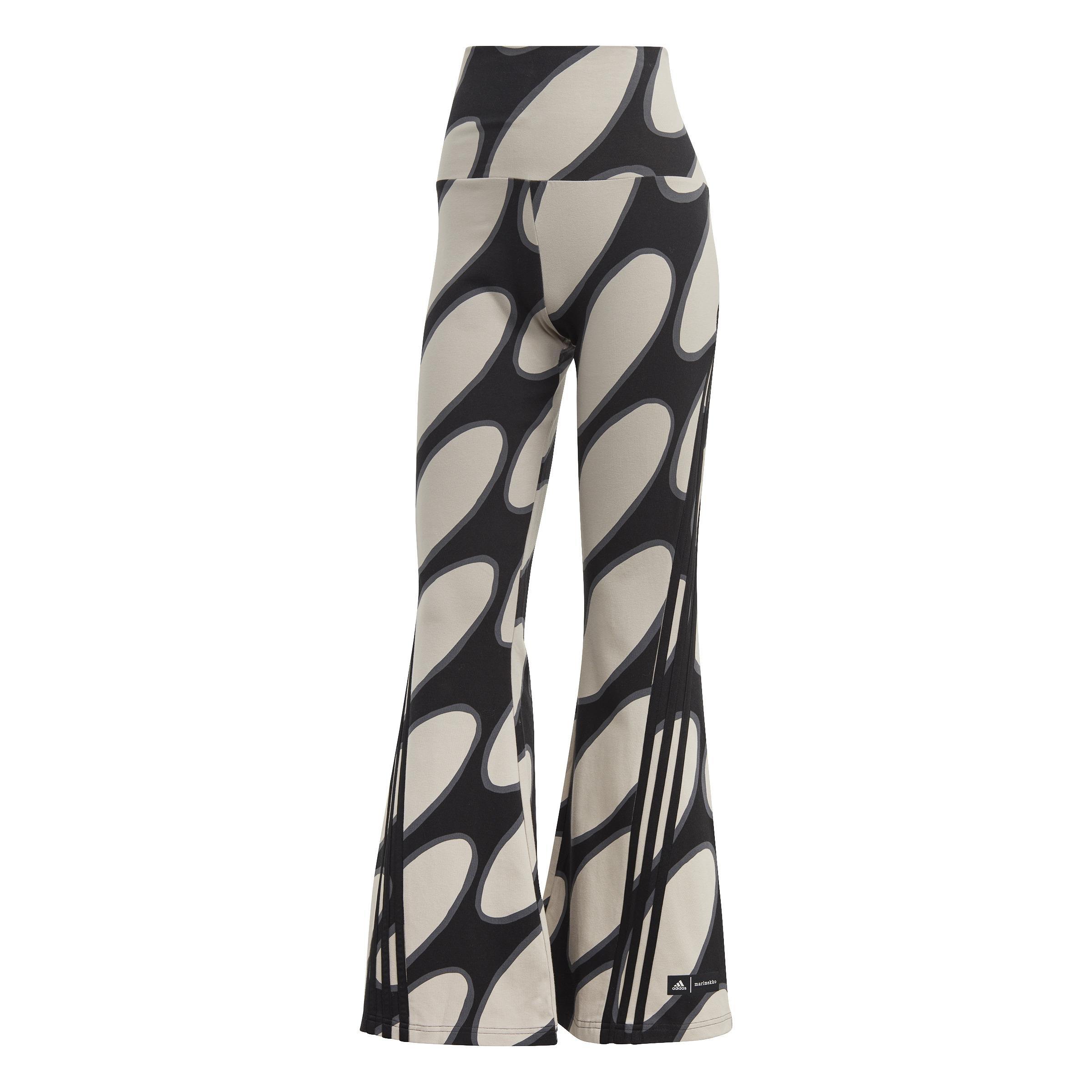 Marimekko Future Icons Flared Leggings, Brown, A901_ONE, large image number 3