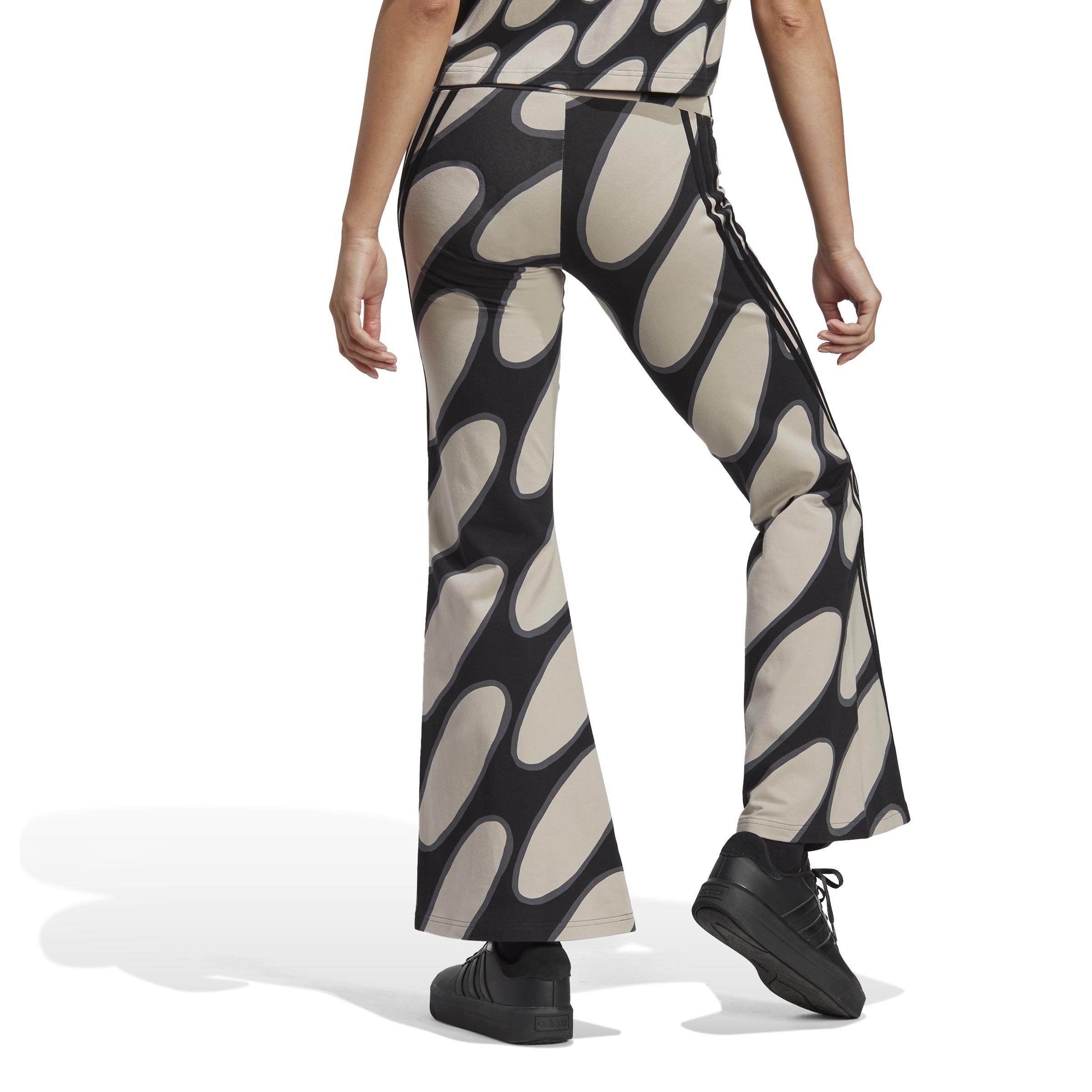 Marimekko Future Icons Flared Leggings, Brown, A901_ONE, large image number 4