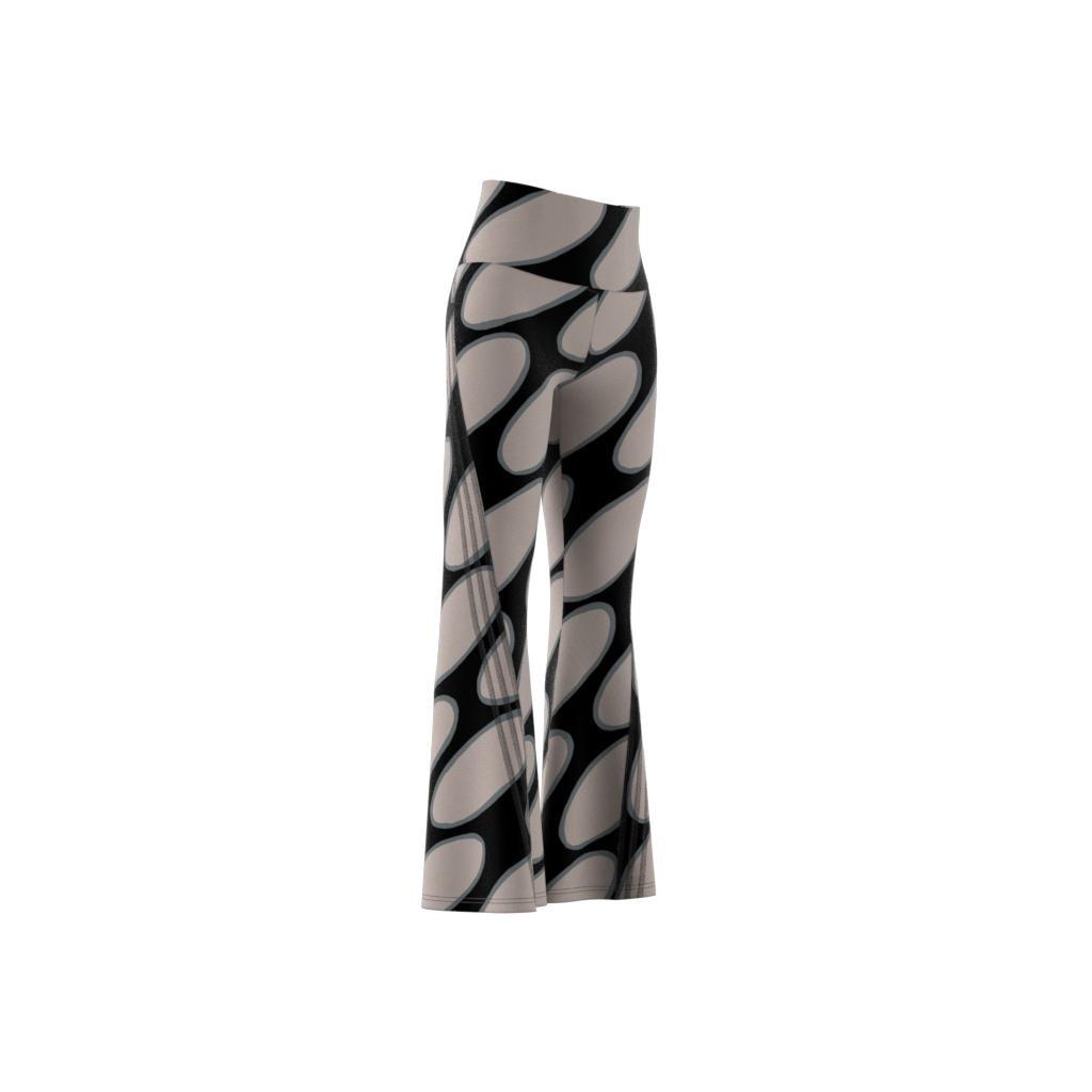 Marimekko Future Icons Flared Leggings, Brown, A901_ONE, large image number 10