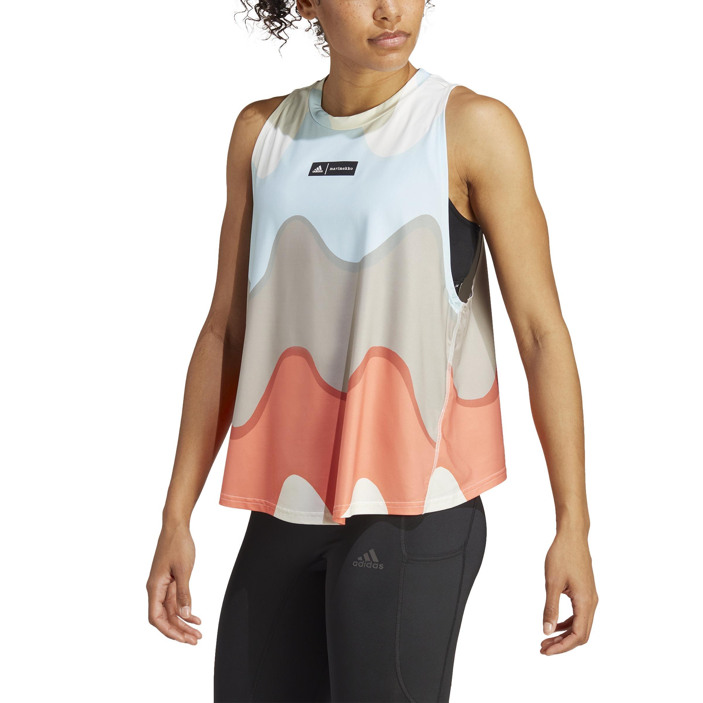 adidas x Marimekko Run Icons 3 Bar Logo Running Tank Top, Blue, , large image number 0