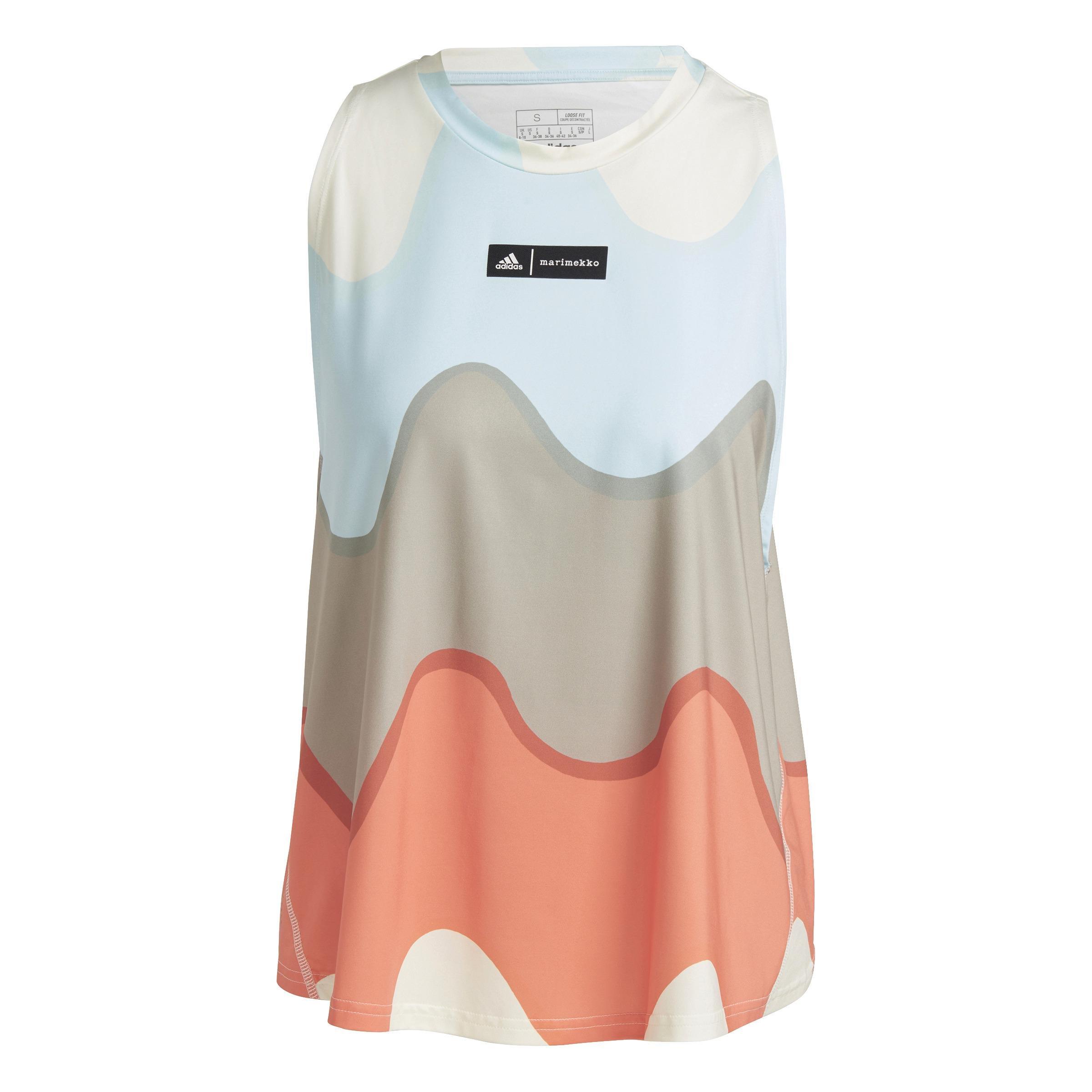 adidas x Marimekko Run Icons 3 Bar Logo Running Tank Top, Blue, , large image number 2