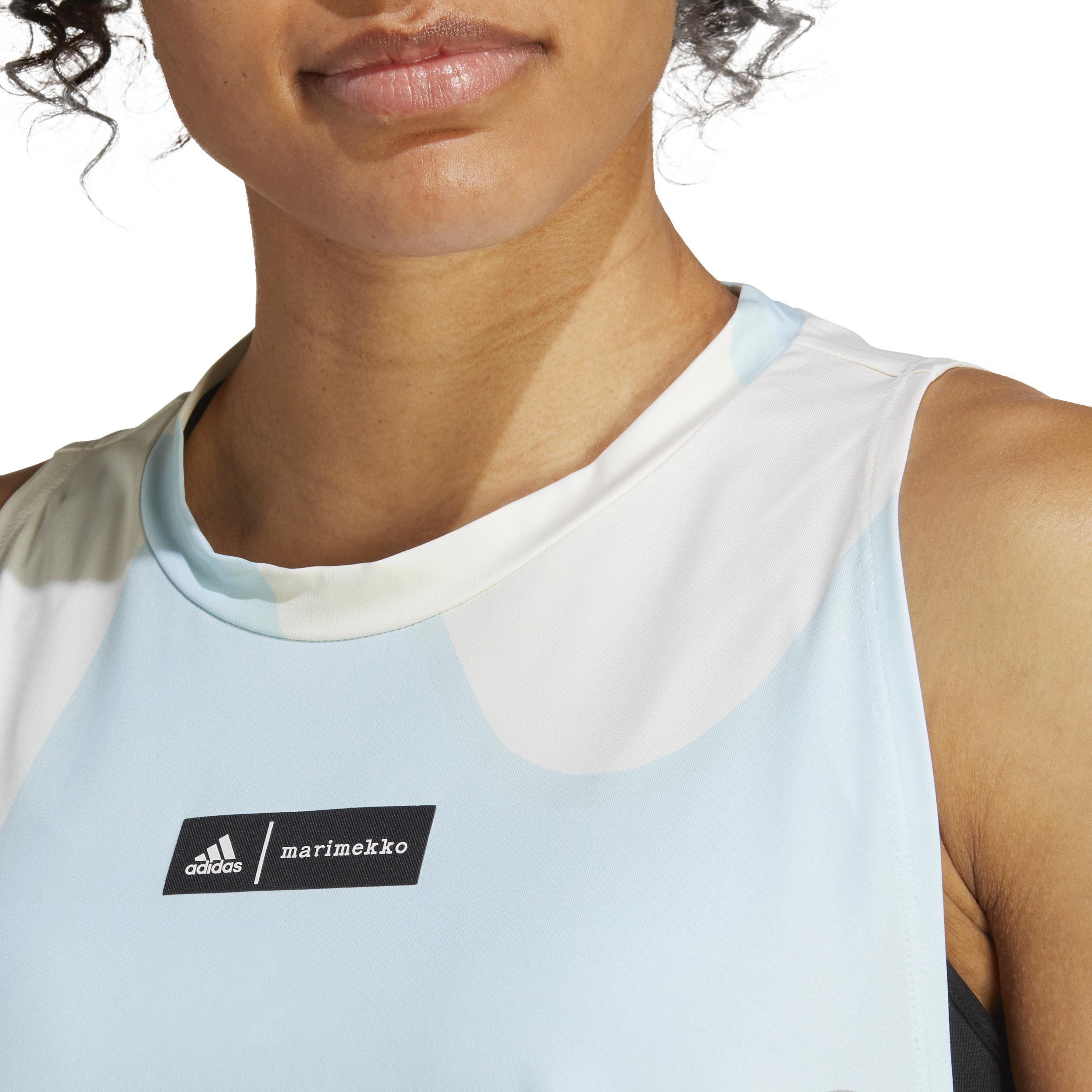 adidas x Marimekko Run Icons 3 Bar Logo Running Tank Top, Blue, , large image number 4