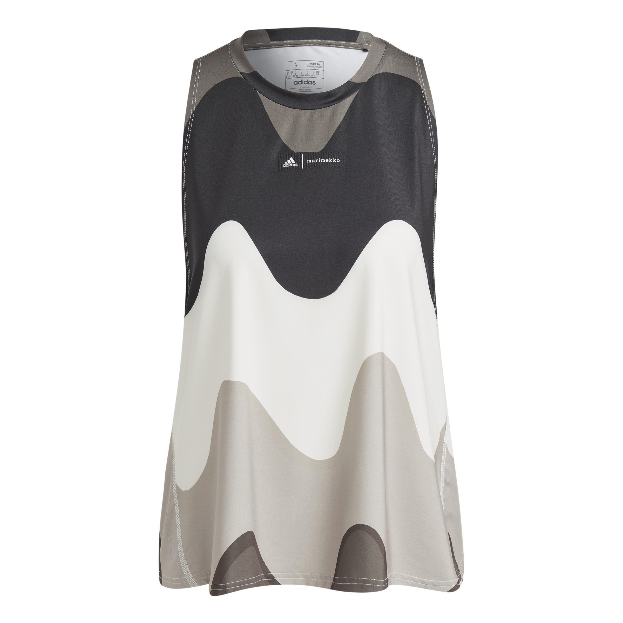 adidas x Marimekko Run Icons 3 Bar Logo Running Tank Top, White, A901_ONE, large image number 0