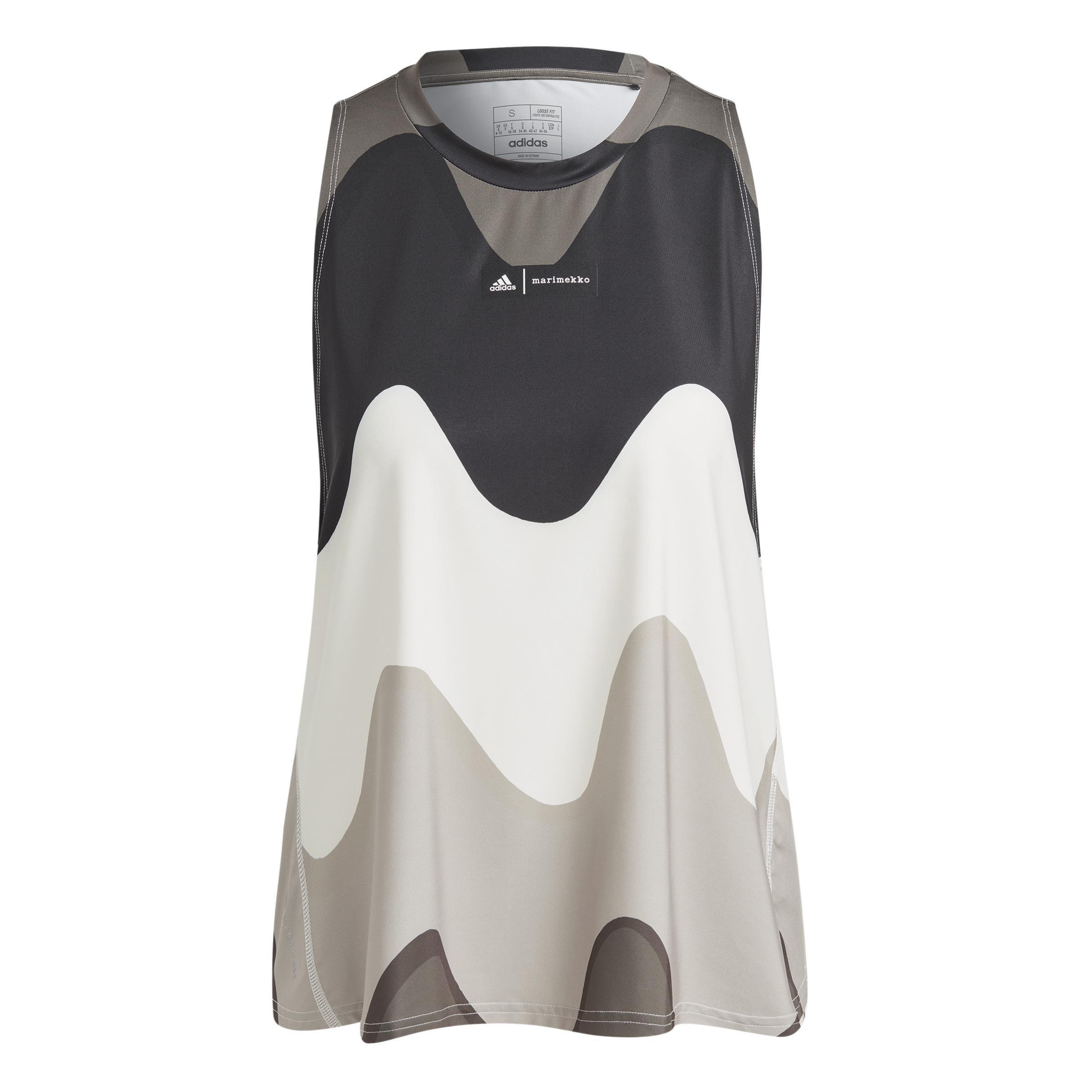 adidas x Marimekko Run Icons 3 Bar Logo Running Tank Top, White, A901_ONE, large image number 1