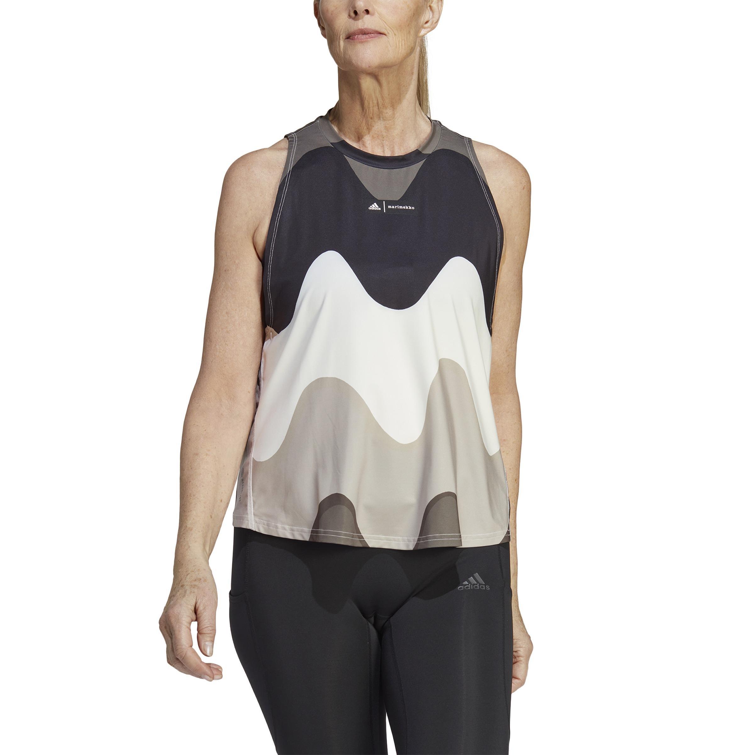 adidas x Marimekko Run Icons 3 Bar Logo Running Tank Top, White, A901_ONE, large image number 2