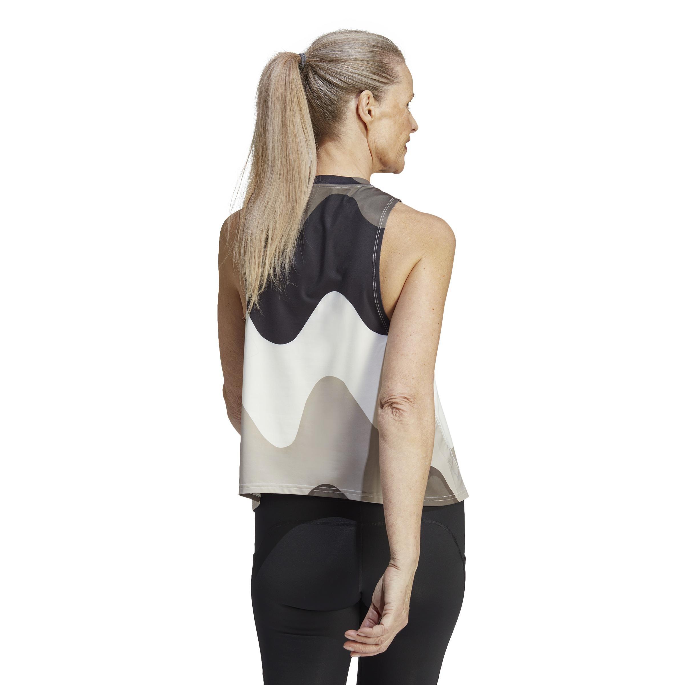 adidas x Marimekko Run Icons 3 Bar Logo Running Tank Top, White, A901_ONE, large image number 3