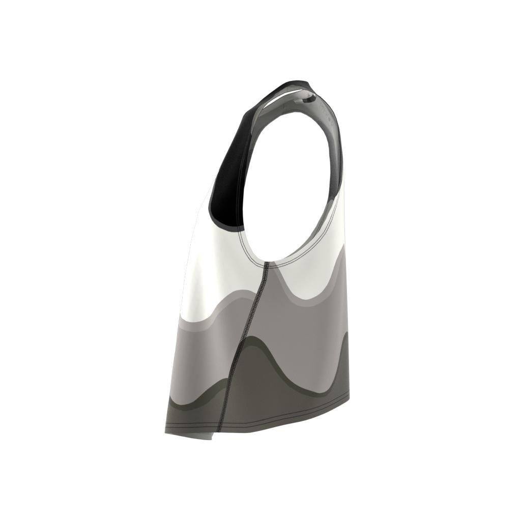 adidas x Marimekko Run Icons 3 Bar Logo Running Tank Top, White, A901_ONE, large image number 9