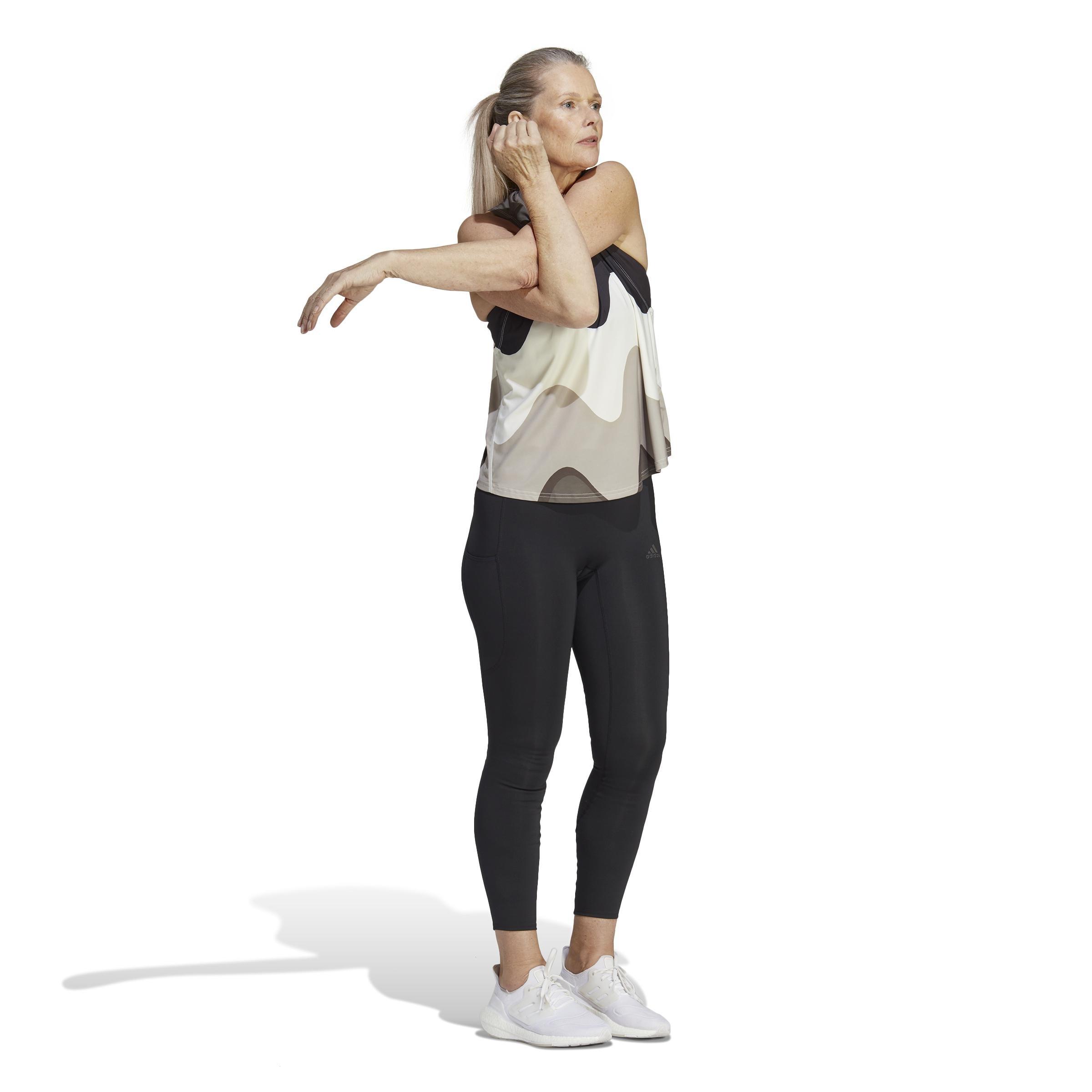 adidas x Marimekko Run Icons 3 Bar Logo Running Tank Top, White, A901_ONE, large image number 12