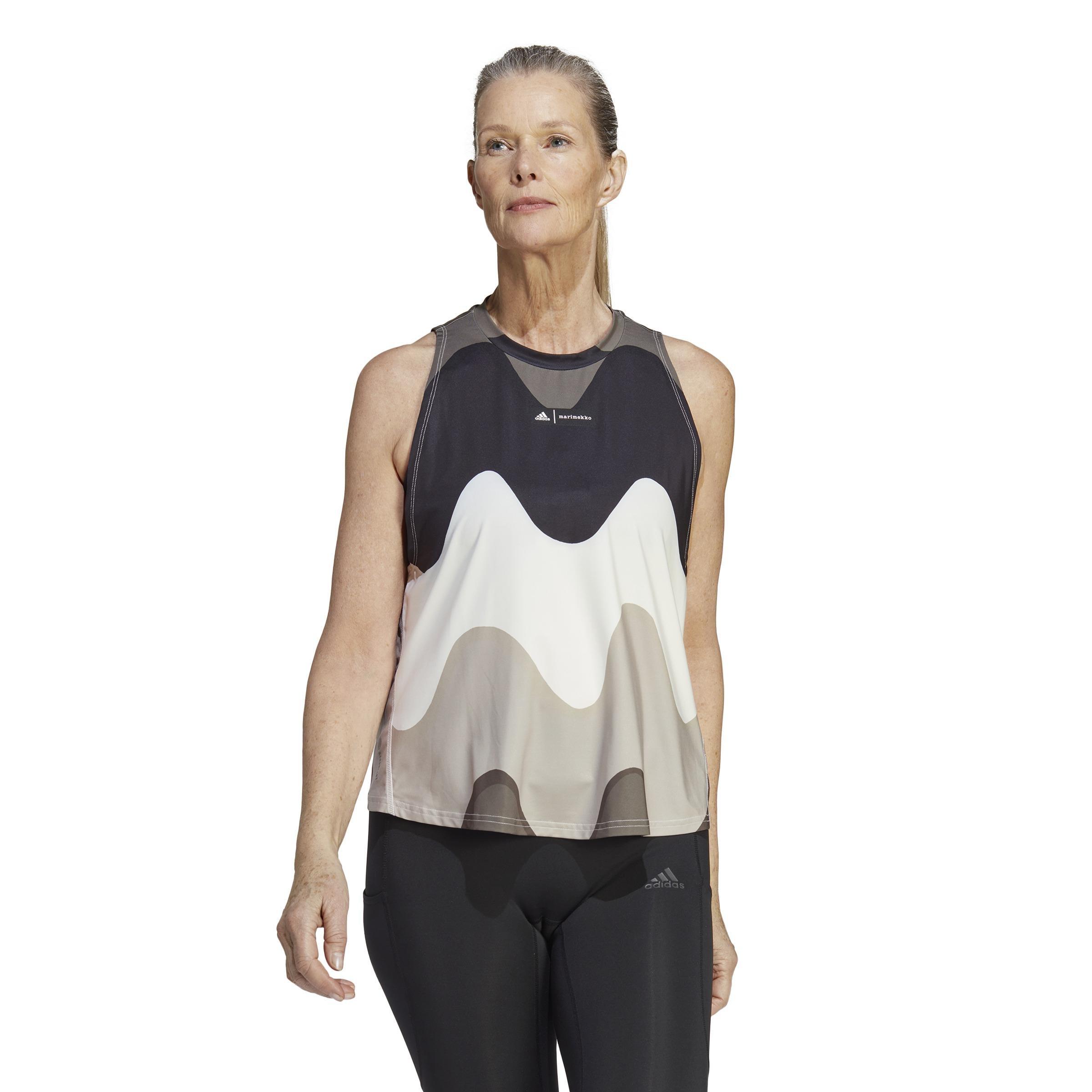 adidas x Marimekko Run Icons 3 Bar Logo Running Tank Top, White, A901_ONE, large image number 13