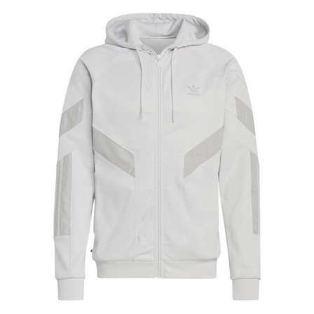 Men Adidas Rekive Hooded Track Top, Grey, A901_ONE, large image number 1