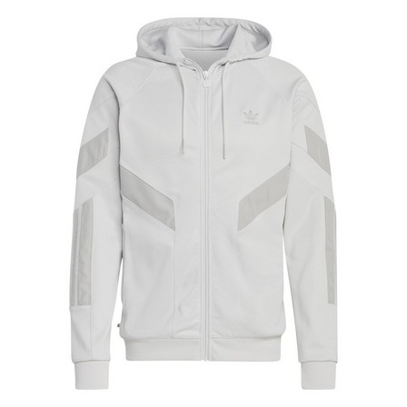Men Adidas Rekive Hooded Track Top, Grey, A901_ONE, large image number 2
