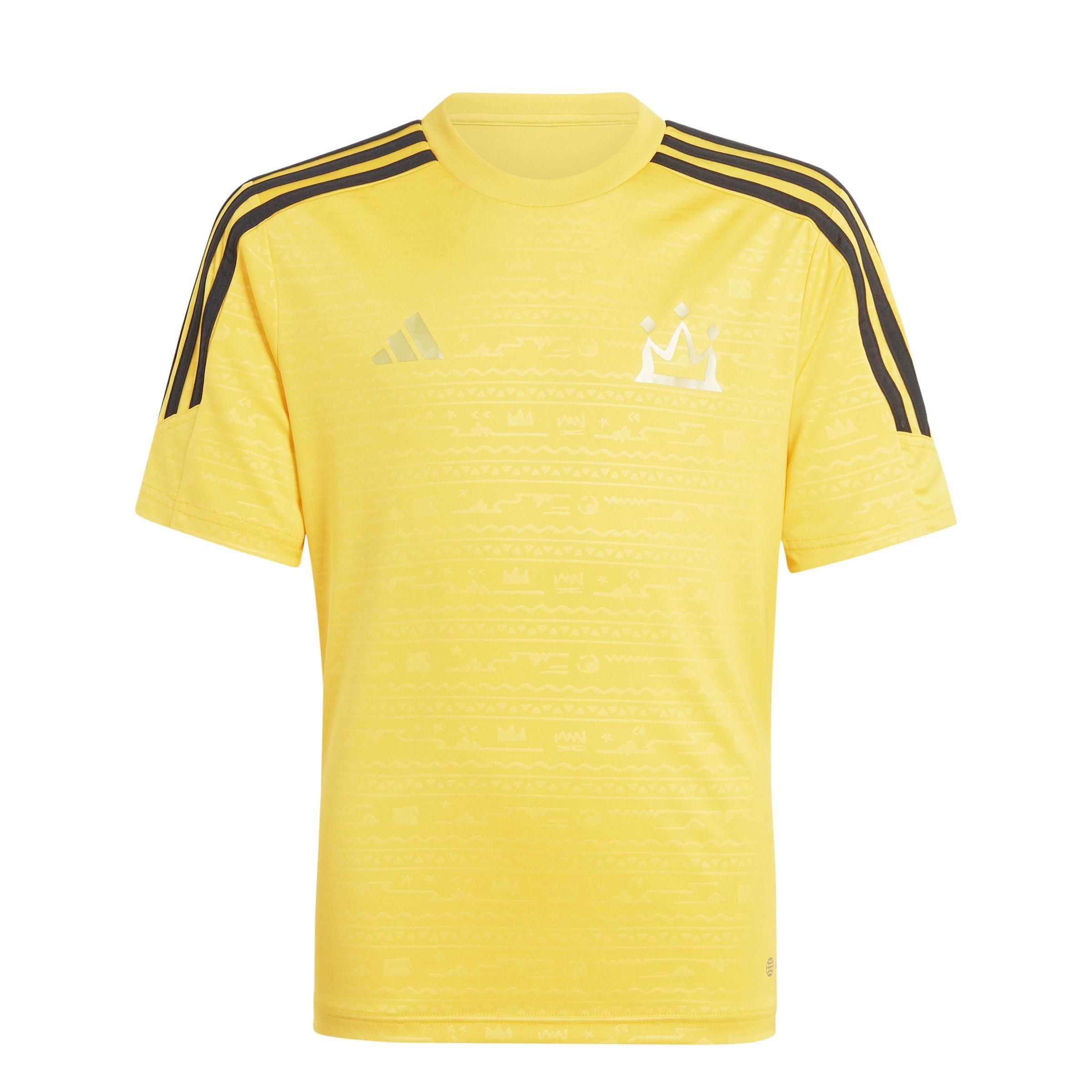 Unisex Kids Salah Training Jersey, Yellow, A901_ONE, large image number 0