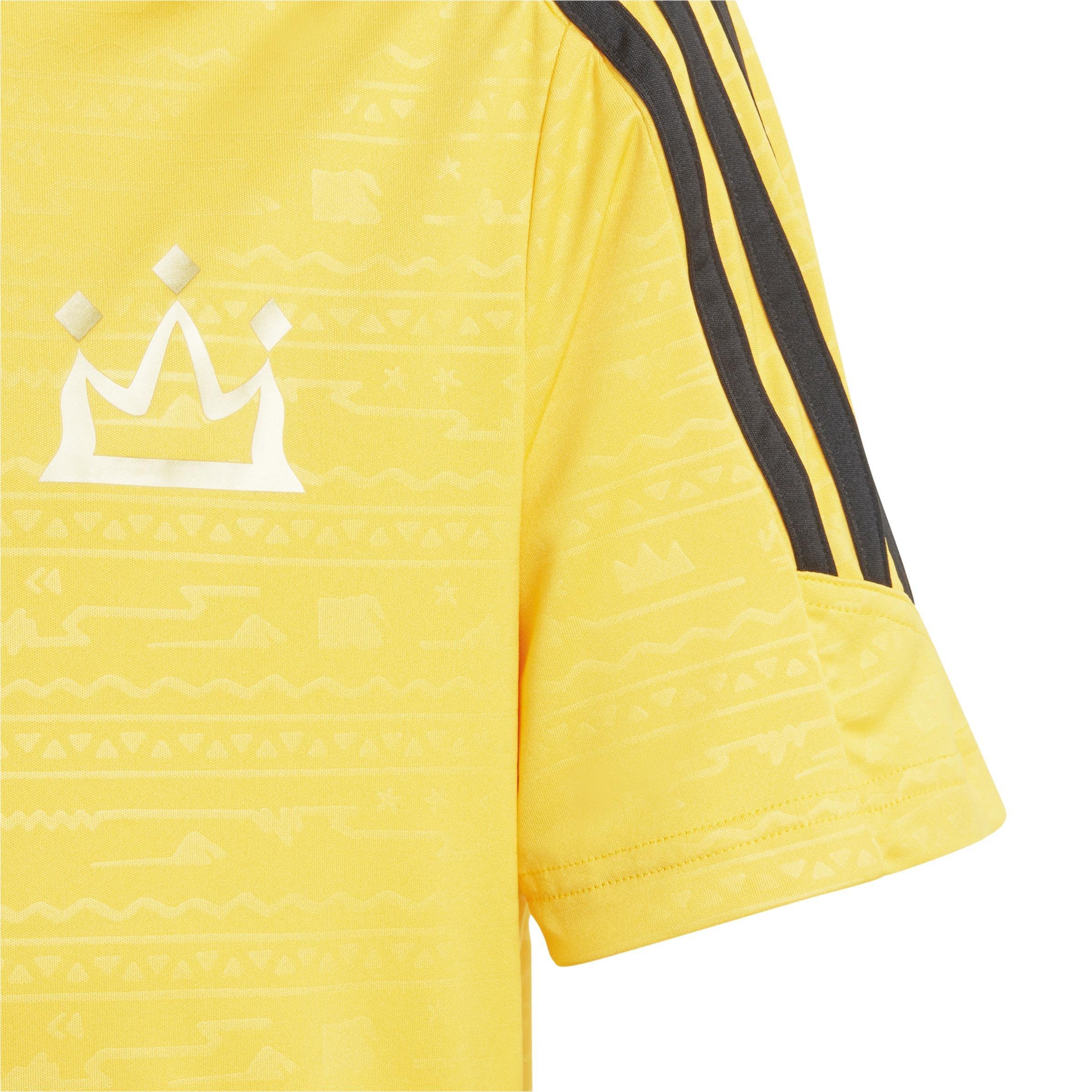 Unisex Kids Salah Training Jersey, Yellow, A901_ONE, large image number 4