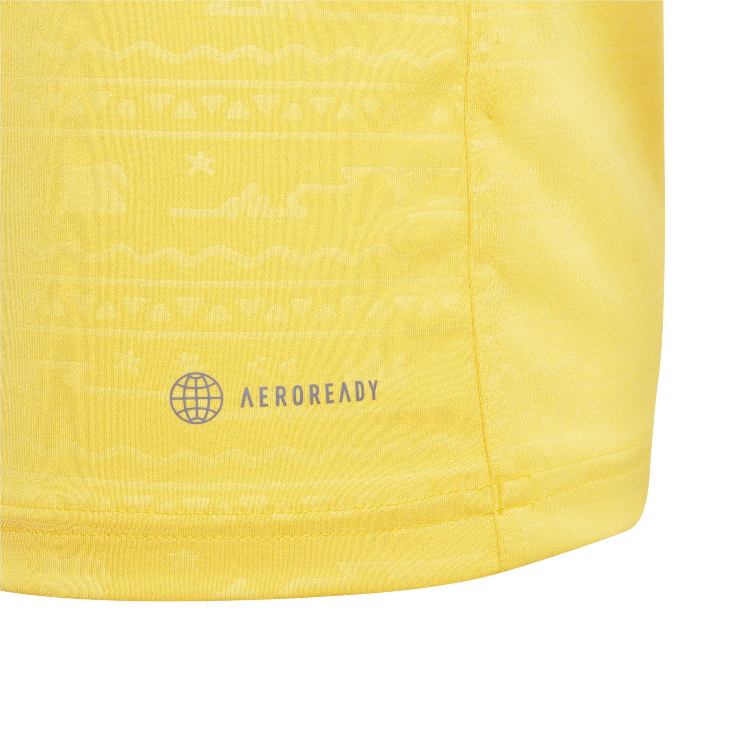 Unisex Kids Salah Training Jersey, Yellow, A901_ONE, large image number 6