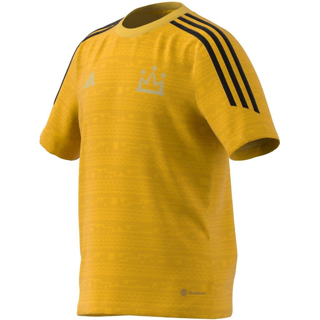 Unisex Kids Salah Training Jersey, Yellow, A901_ONE, large image number 11