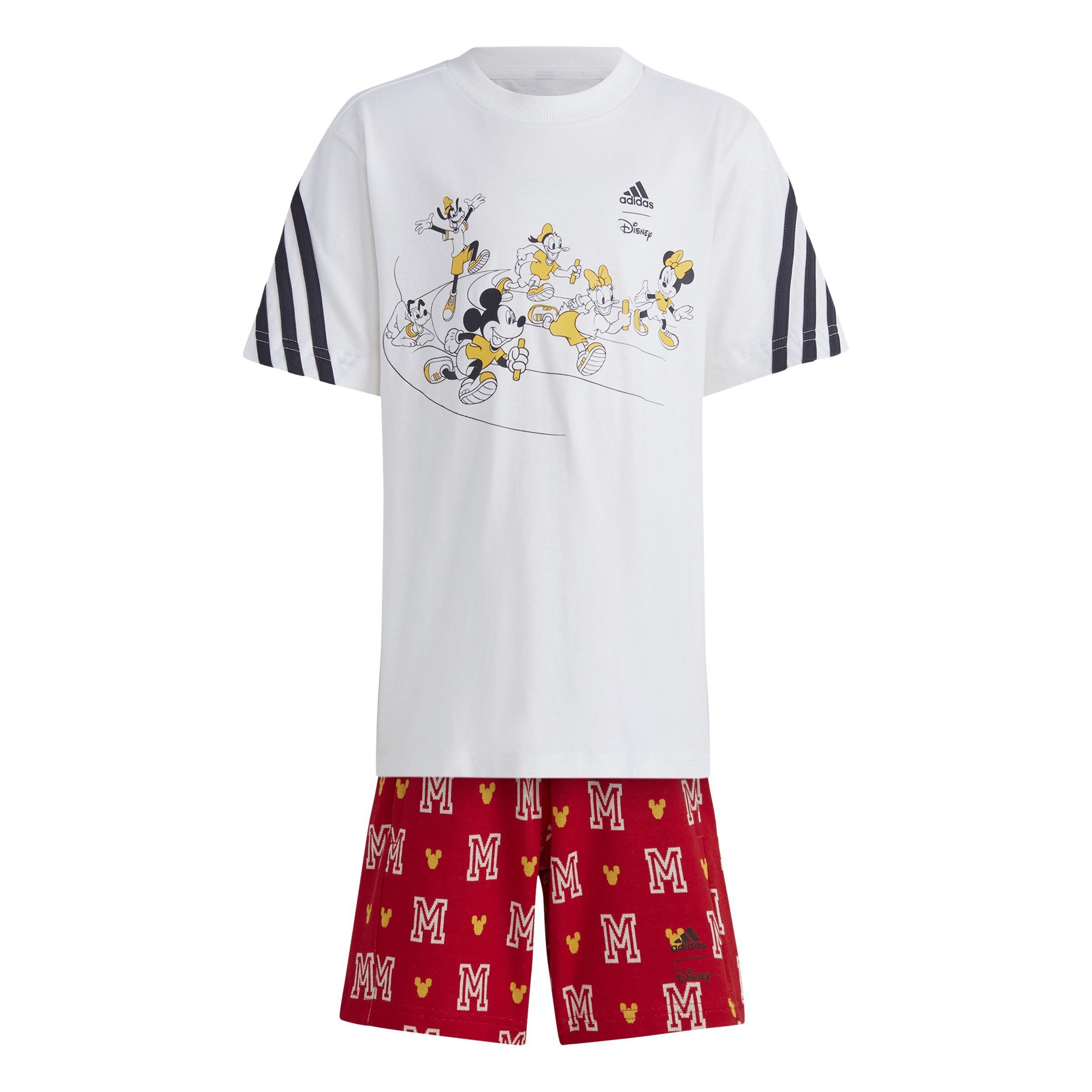 Unisex Kids adidas x Disney Mickey Mouse Tee Set, White, , large image number 0