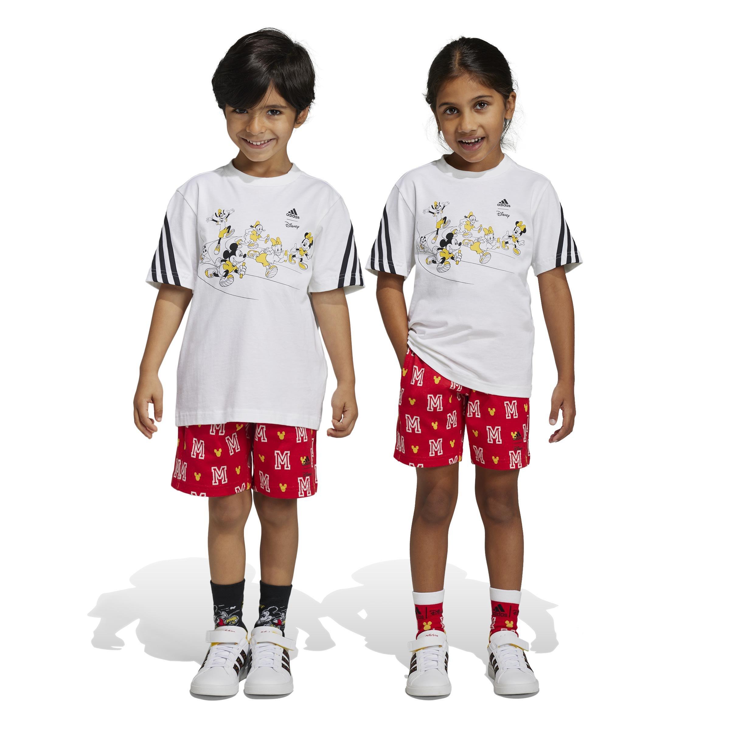 Unisex Kids adidas x Disney Mickey Mouse Tee Set, White, , large image number 13
