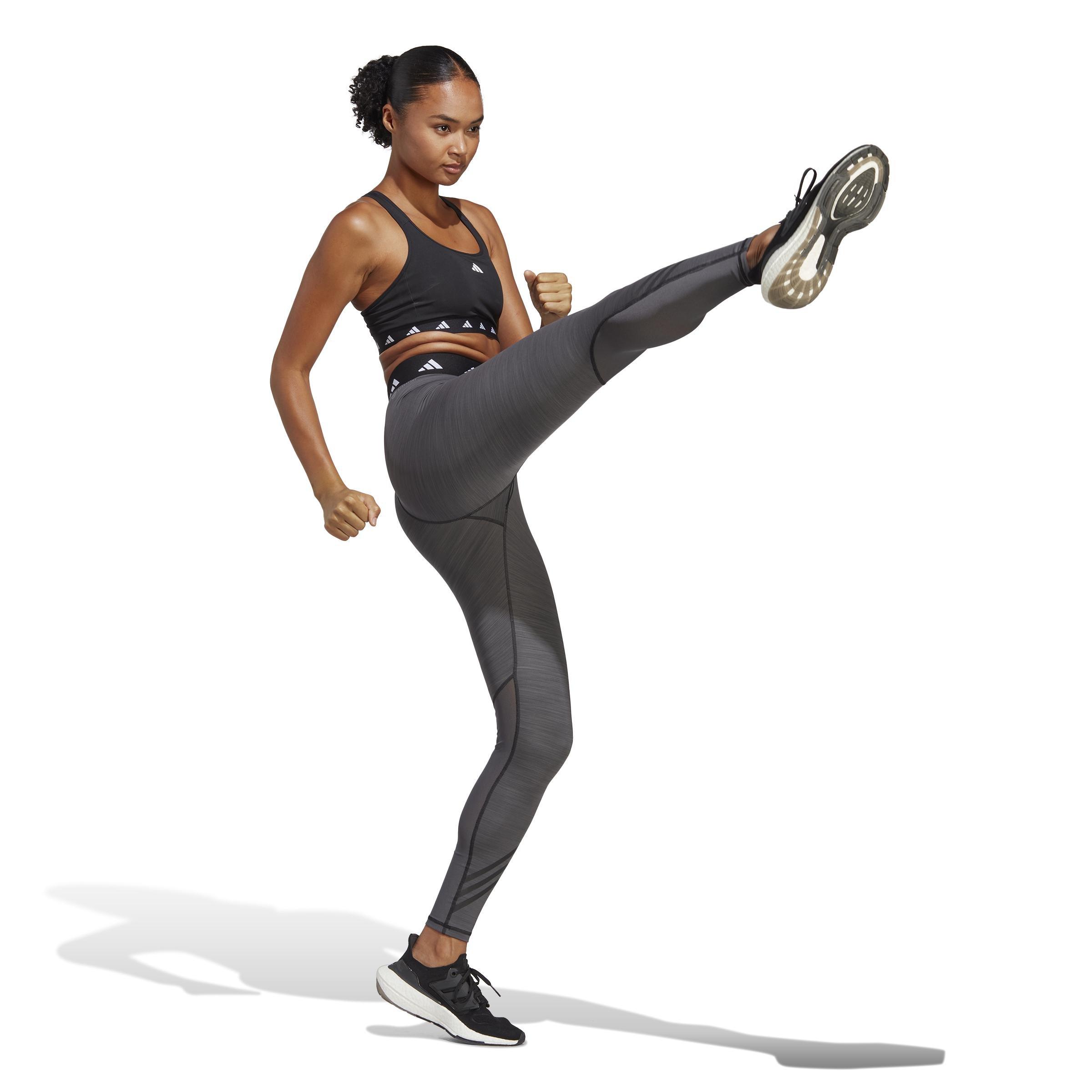 Techfit 3-Stripes Leggings, Grey, , large image number 1
