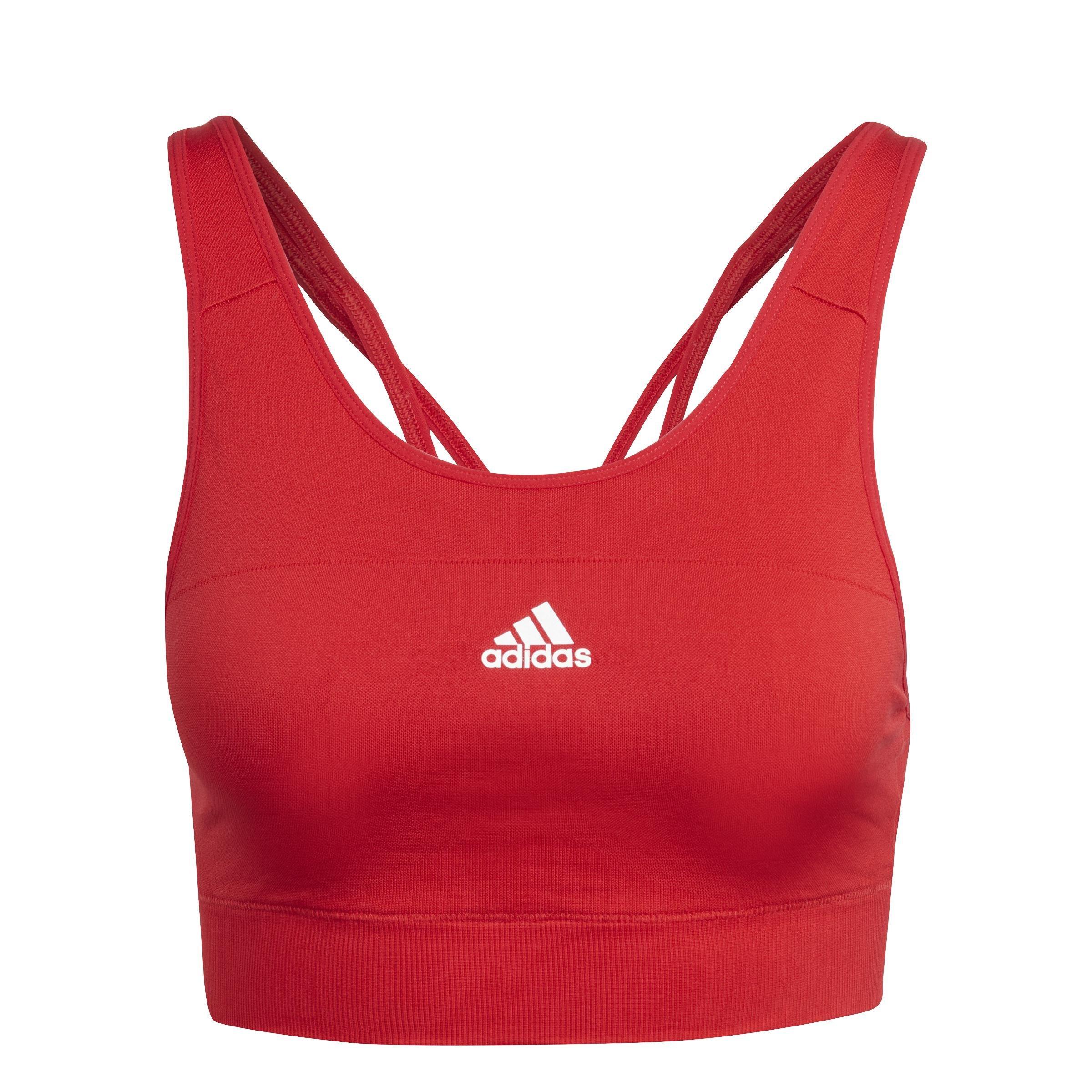 Aeroknit Training Medium-Support Bra, Red, A901_ONE, medium